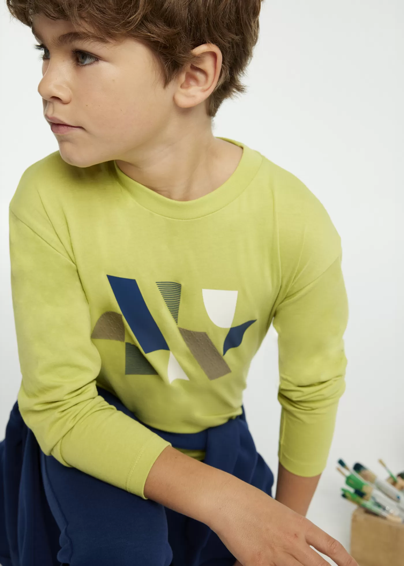 Mayoral Boy Embossed T-Shirt Lime Online