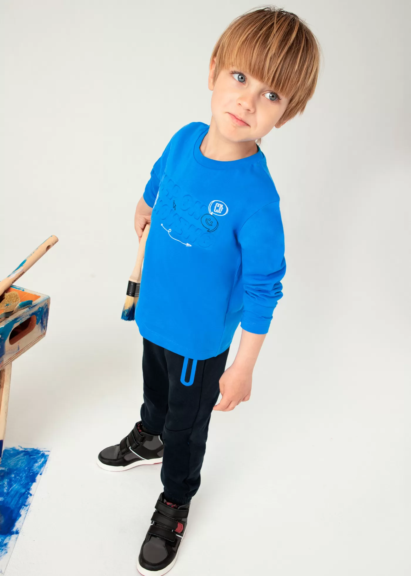 Mayoral Boy Embossed T-shirt Cerulean Outlet