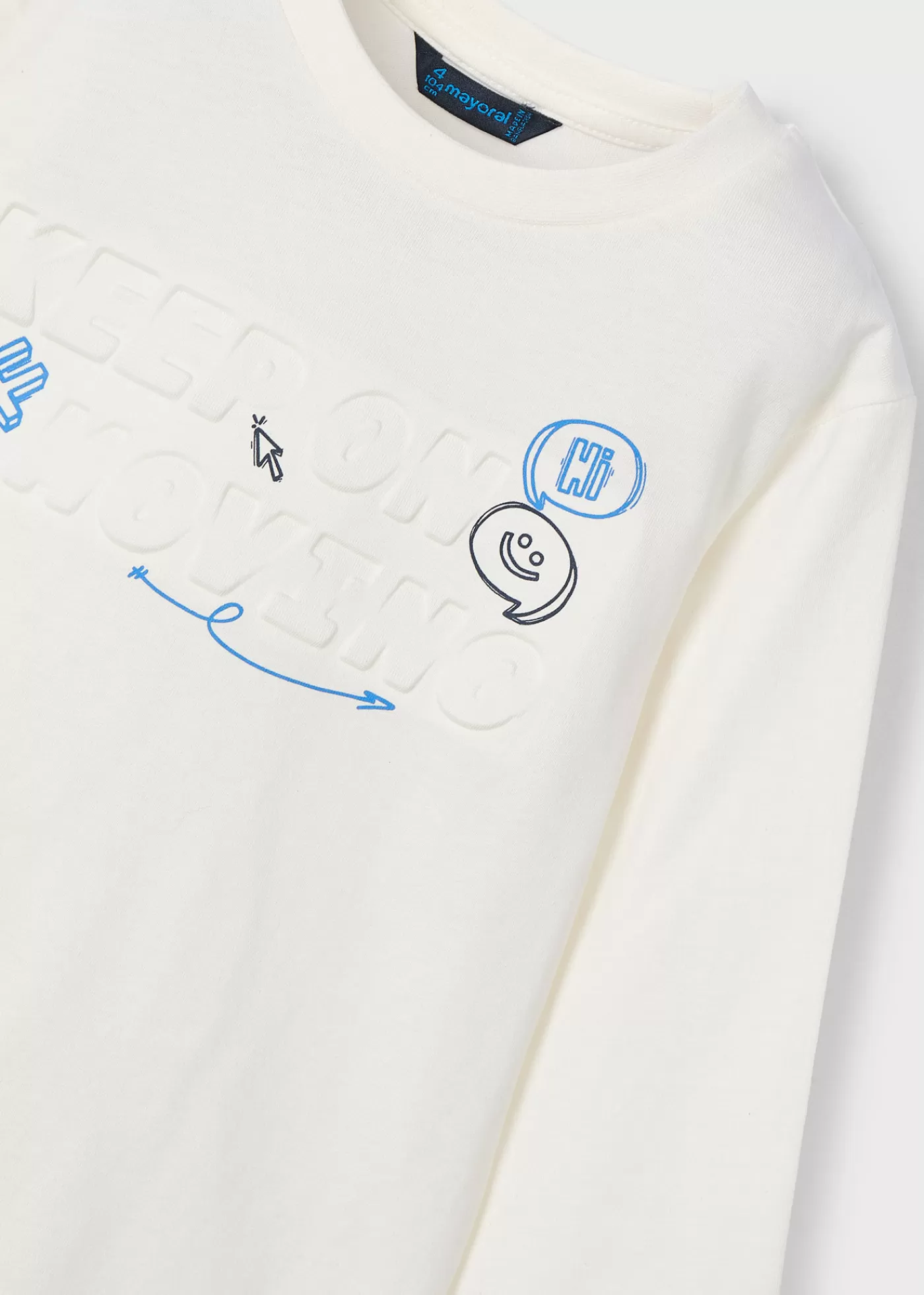 Mayoral Boy Embossed T-shirt Cream Store