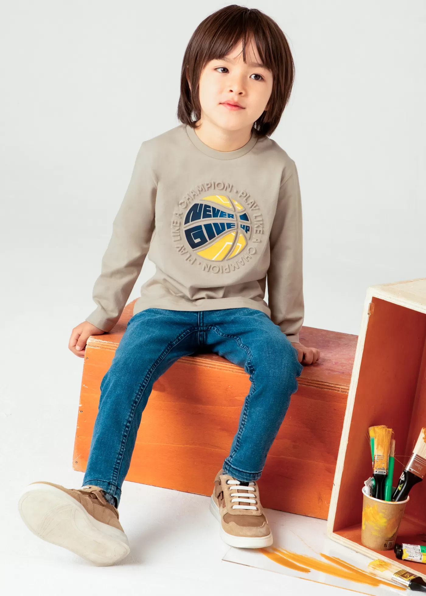 Mayoral Boy Embossed T-Shirt Sand Store