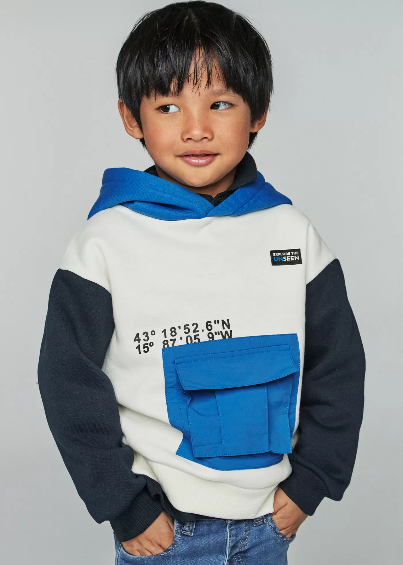 Mayoral Boy Hoodie with Pockets Cerulean Cheap