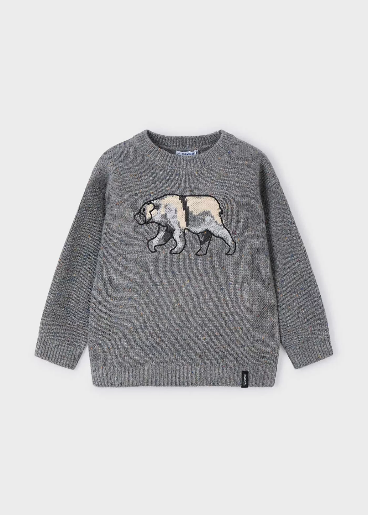 Mayoral Boy Intarsia Bear Sweater Anchorheather Cheap