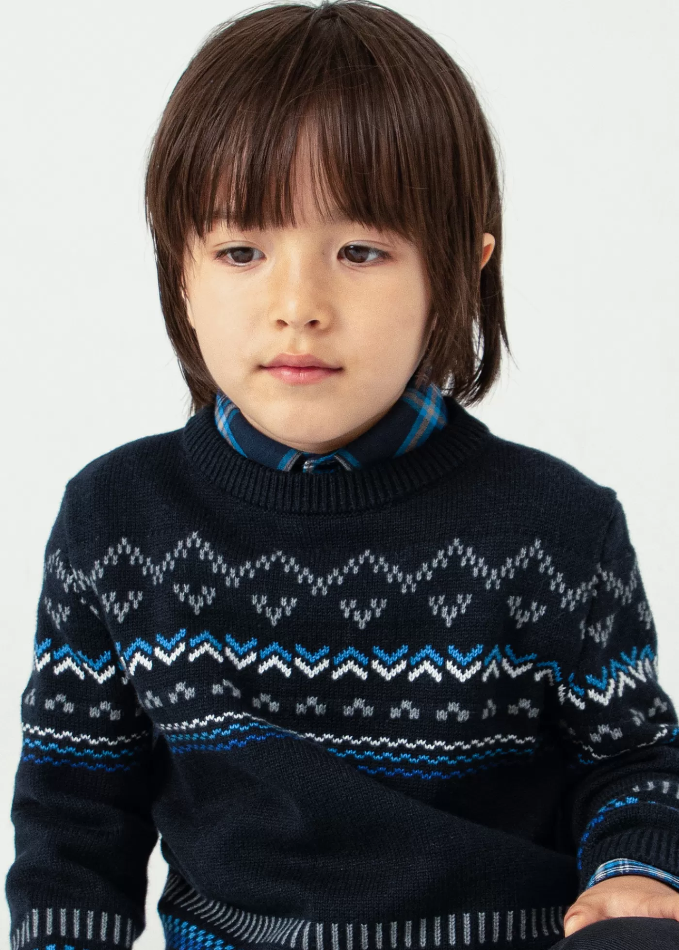 Mayoral Boy Jacquard Sweater Navy Best