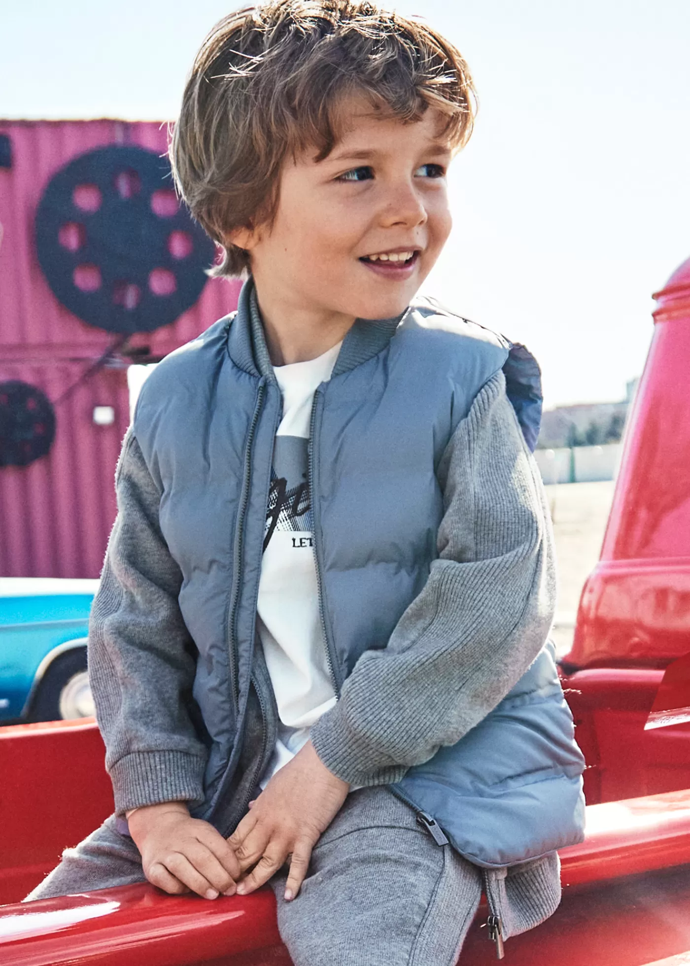 Mayoral Boy Lightweight Quilted Vest Cloudy Sale