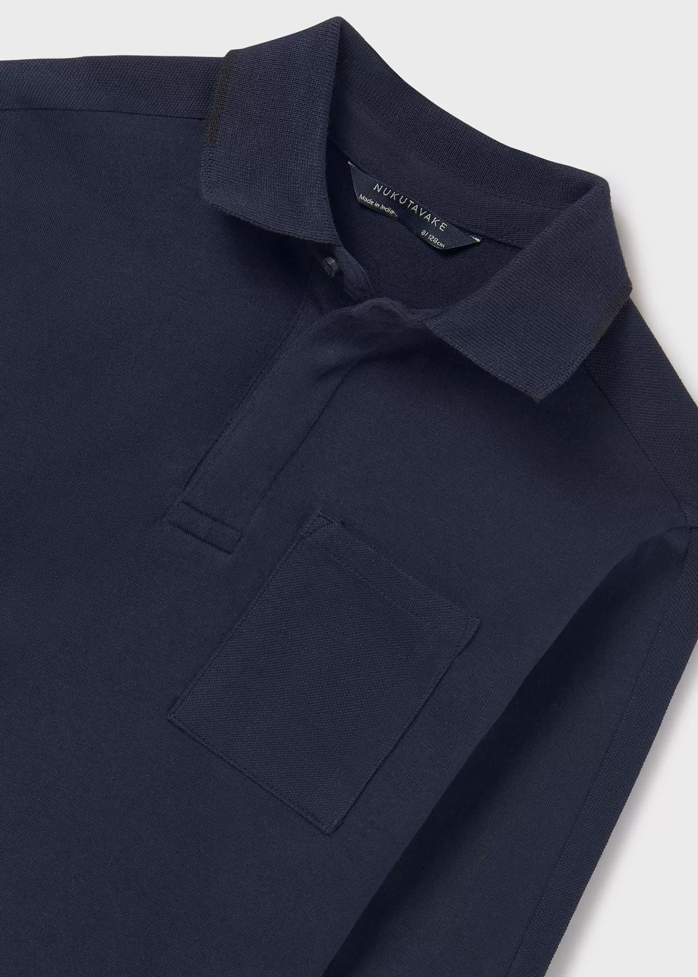 Mayoral Boy Pique Contrast Polo Shirt Navyblue Discount