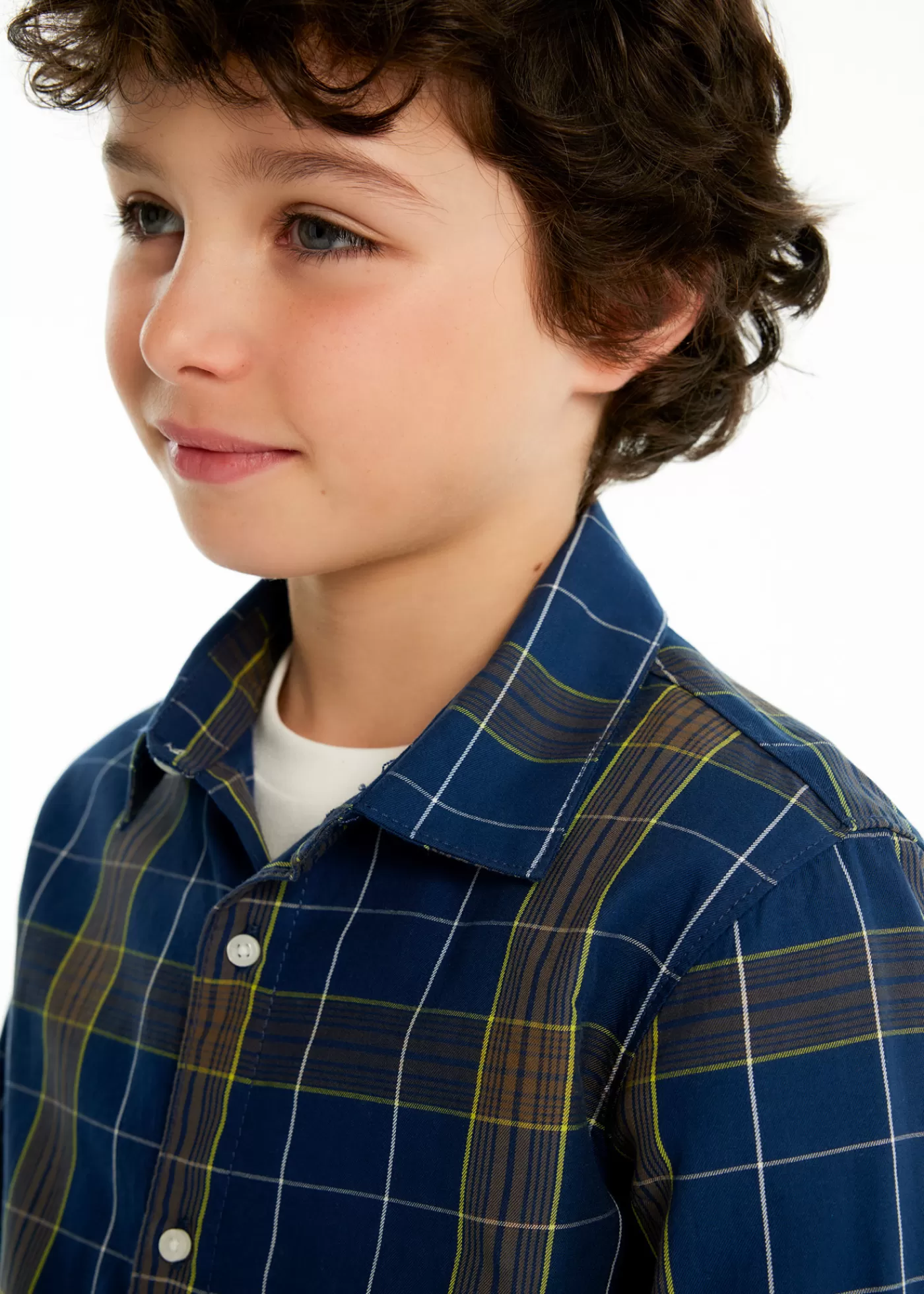 Mayoral Boy Plaid Shirt Lagoon Fashion