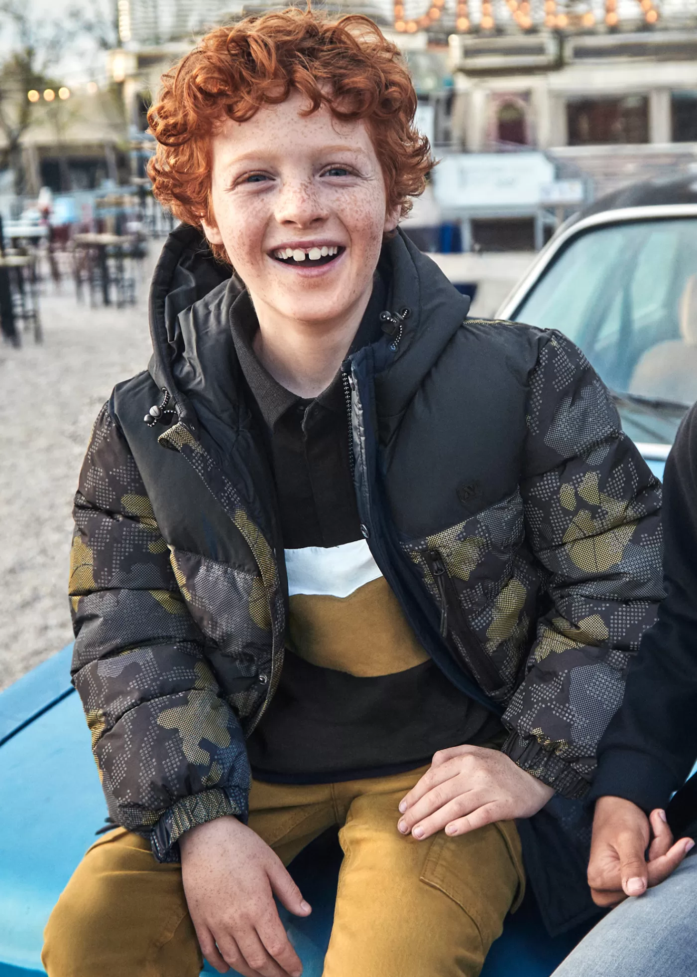 Mayoral Boy Printed Coat Black Discount