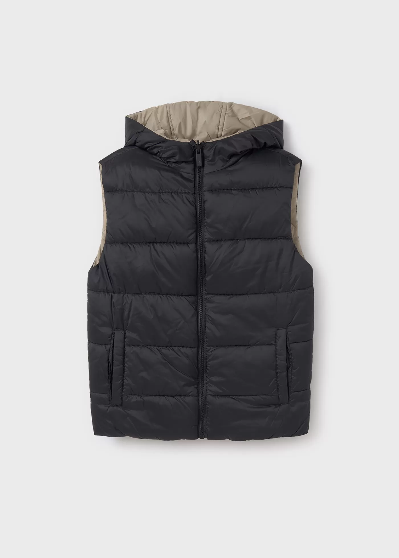 Mayoral Boy Reversible Padded Vest Walnut-Black Fashion