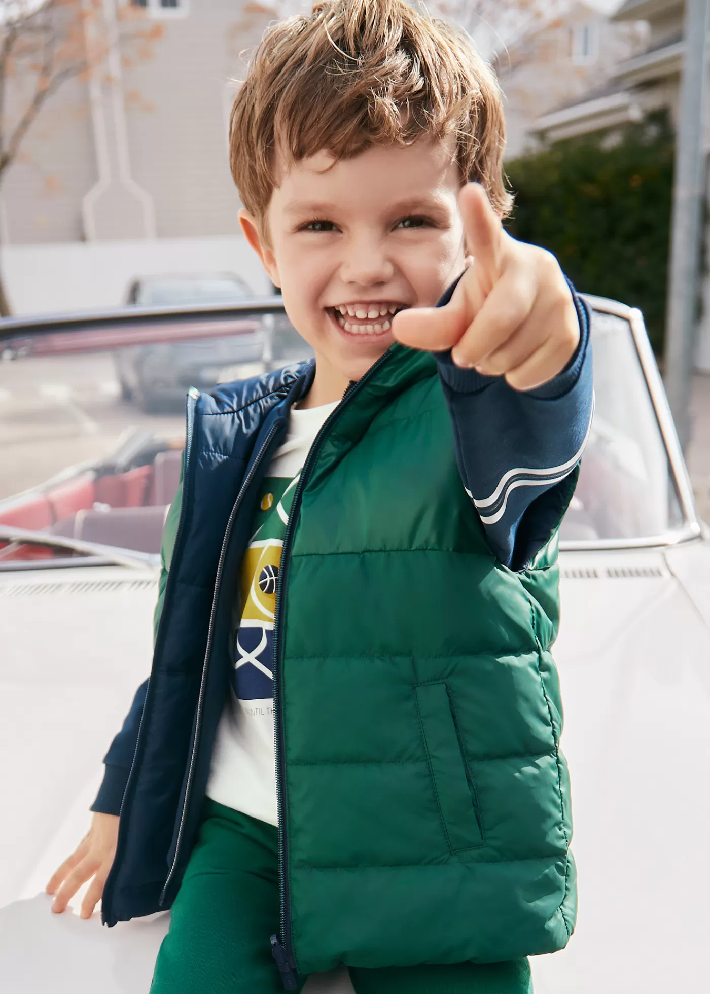 Mayoral Boy Reversible Padded Vest Navyblue Clearance