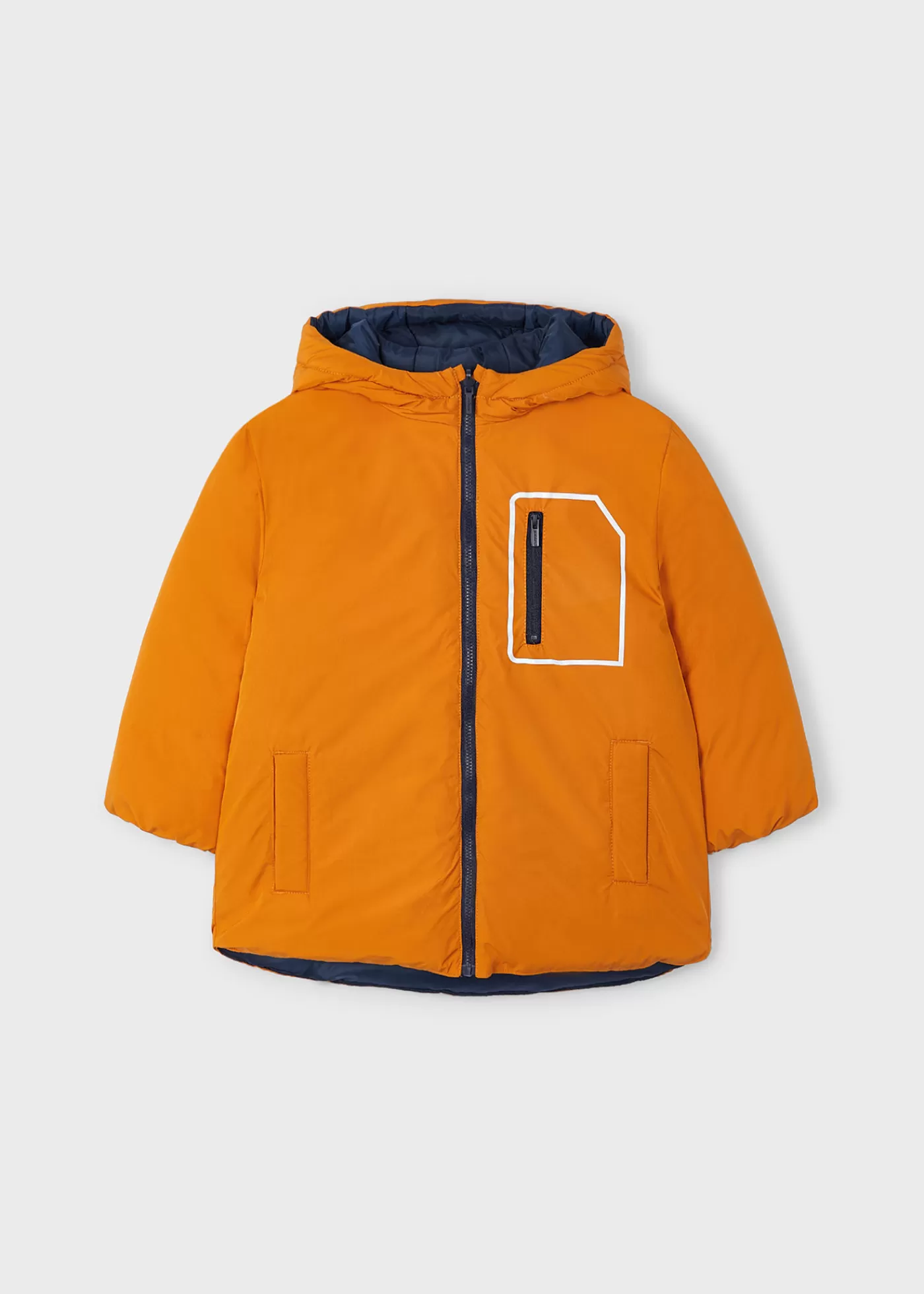 Mayoral Boy Reversible Puffer Jacket DarkCarrot Discount