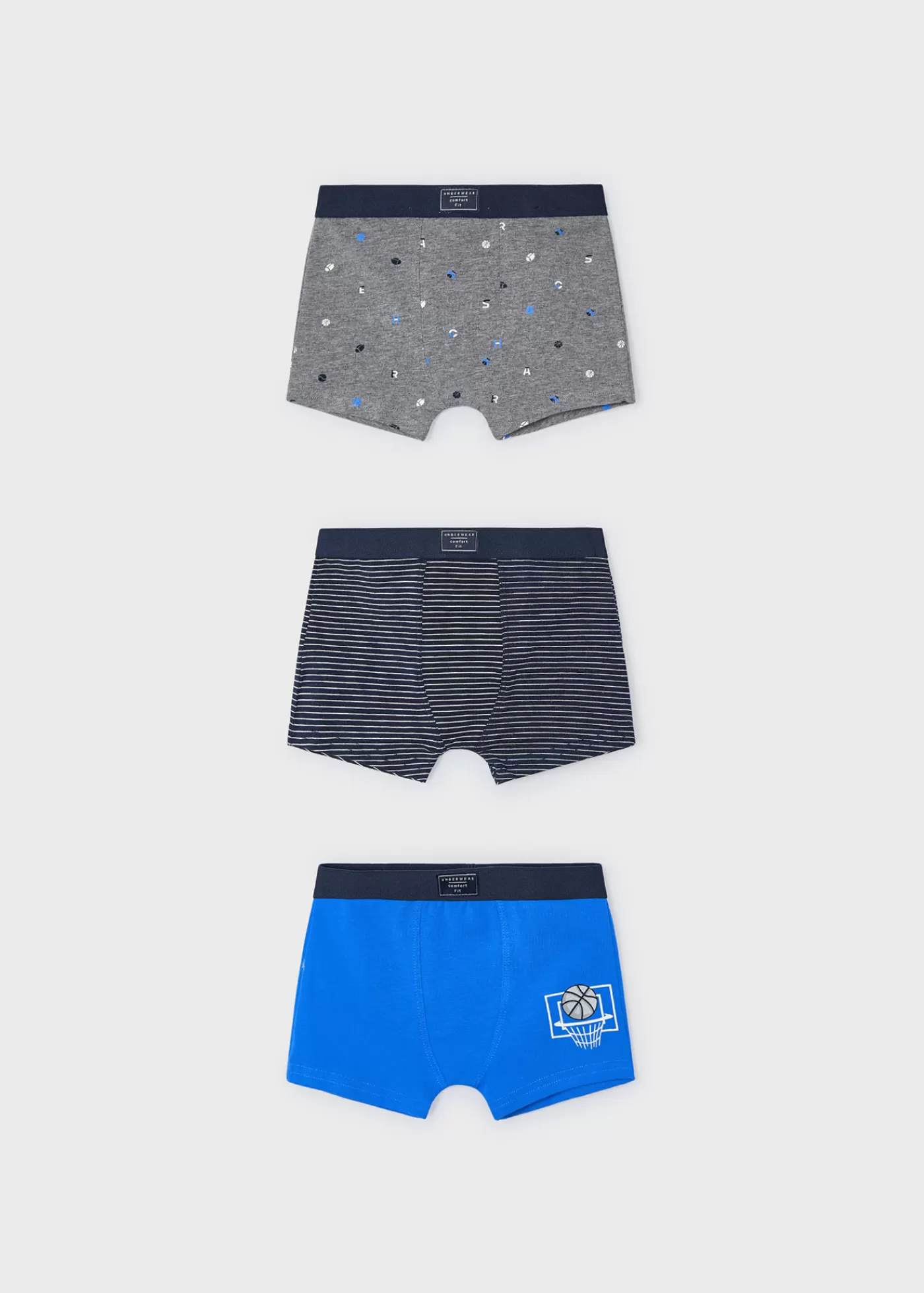 Mayoral Boy Set of 3 Boxers Cerulean Flash Sale