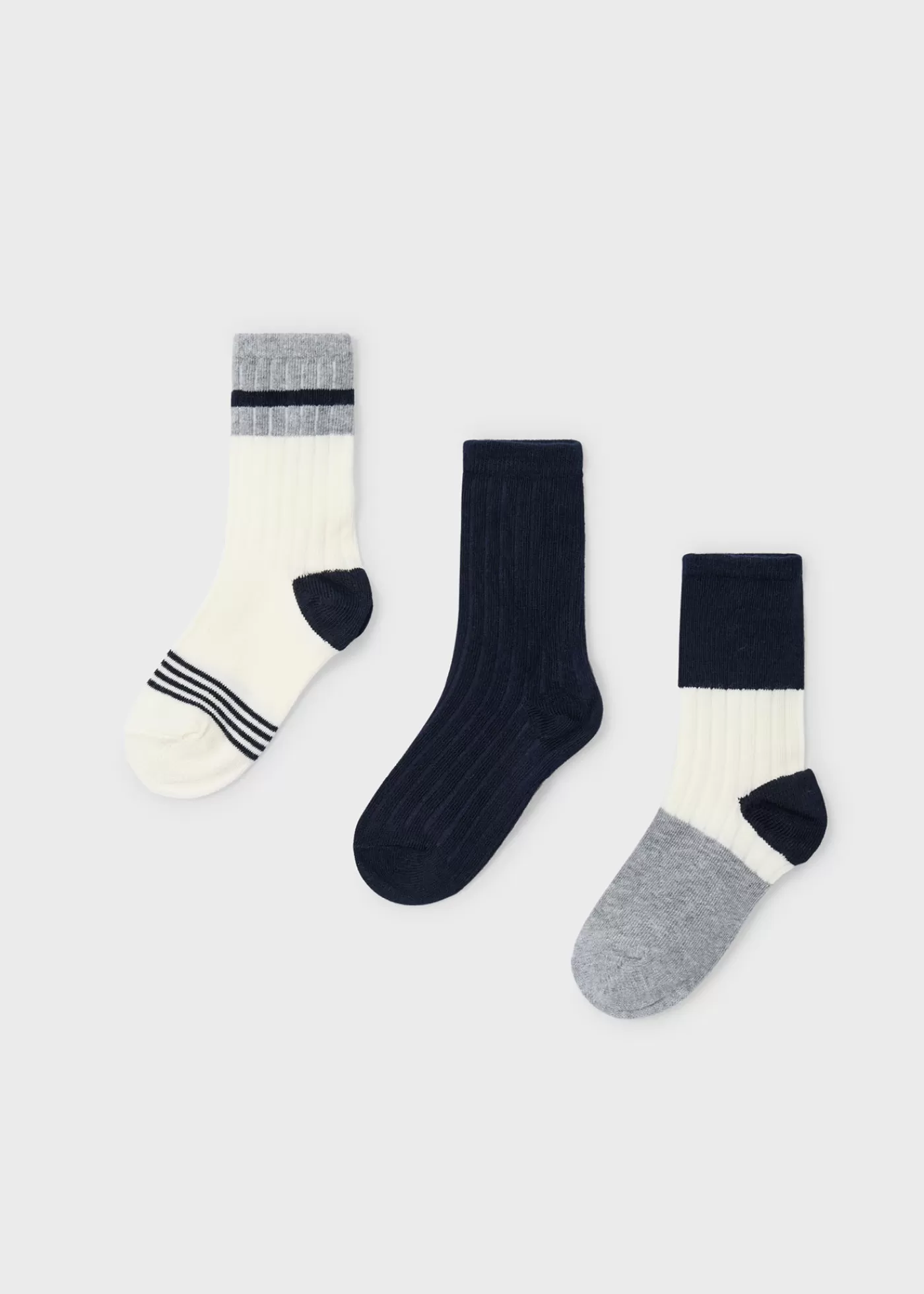 Mayoral Boy Set of 3 Color Block Socks Navyblue Store