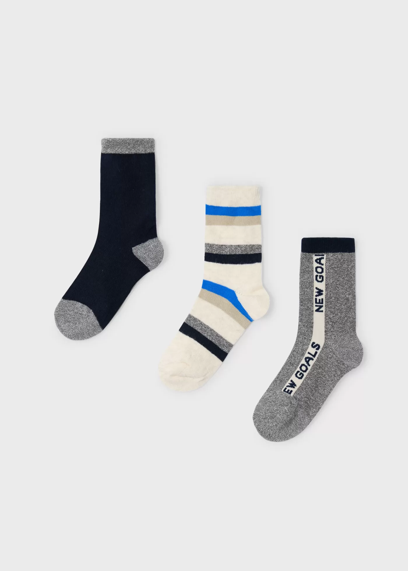 Mayoral Boy Set of 3 Socks Navy Cheap