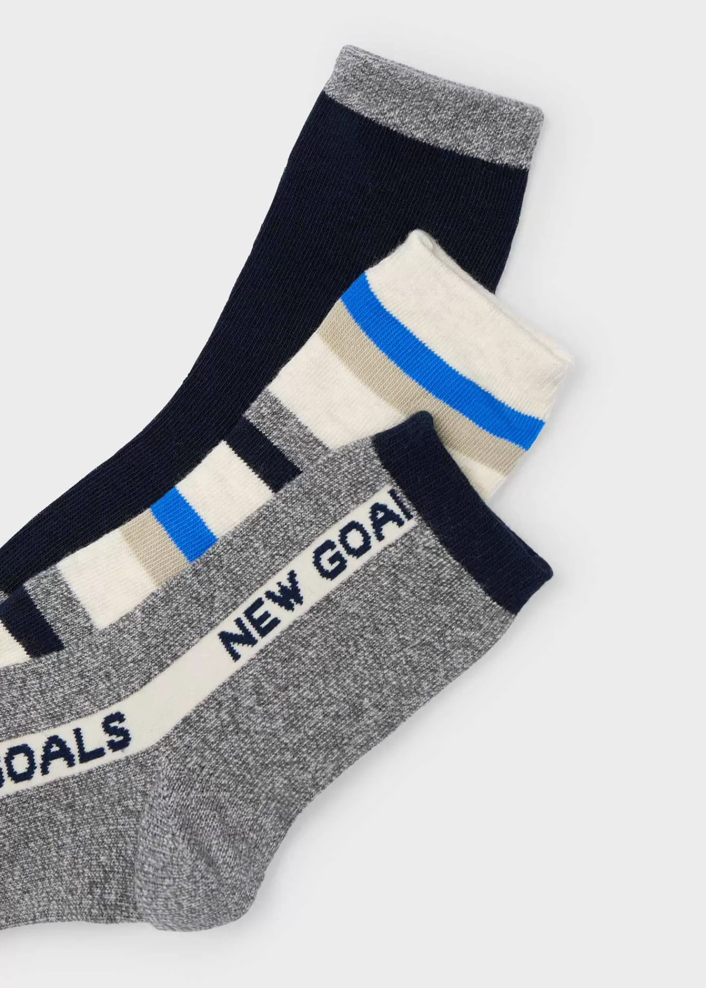 Mayoral Boy Set of 3 Socks Navy Cheap