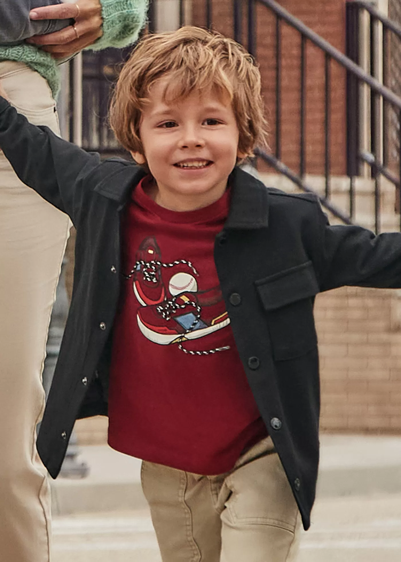 Mayoral Boy Shoes Print T-Shirt Wine Store
