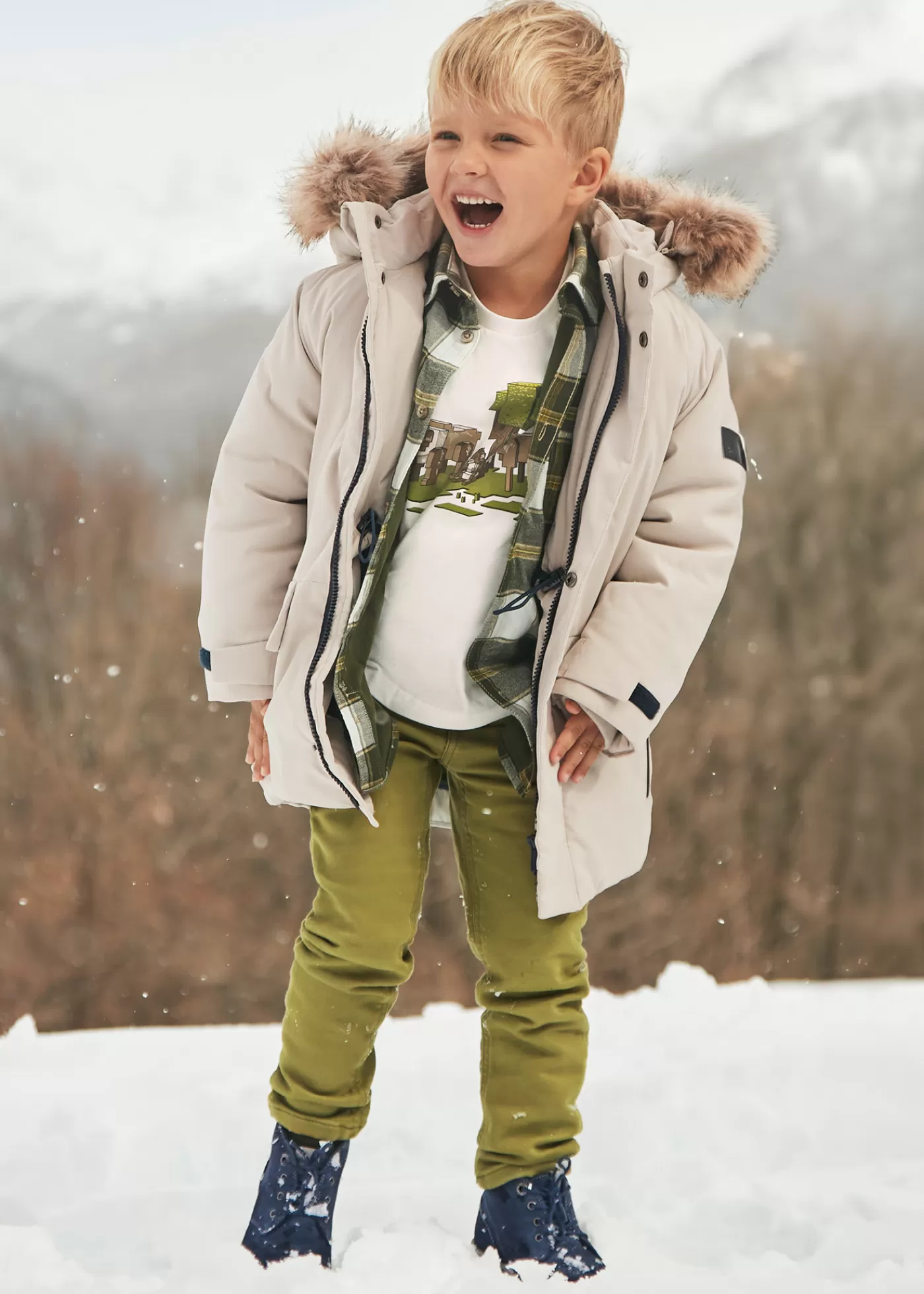 Mayoral Boy Slim Fit Pants Pesto Outlet