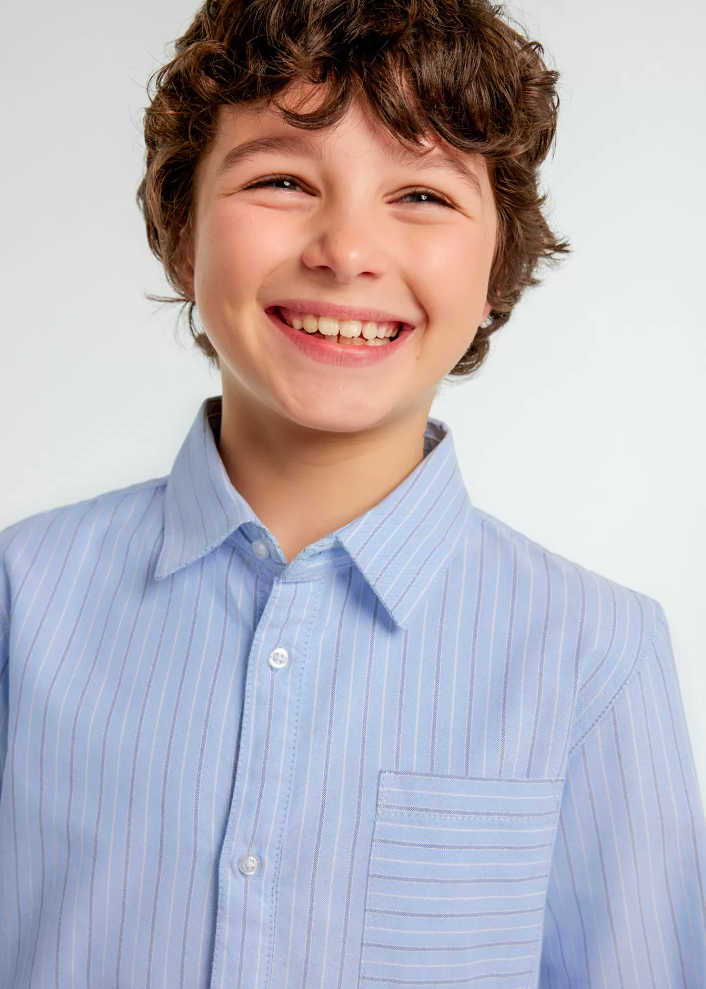 Mayoral Boy Striped Shirt Skyblue Best