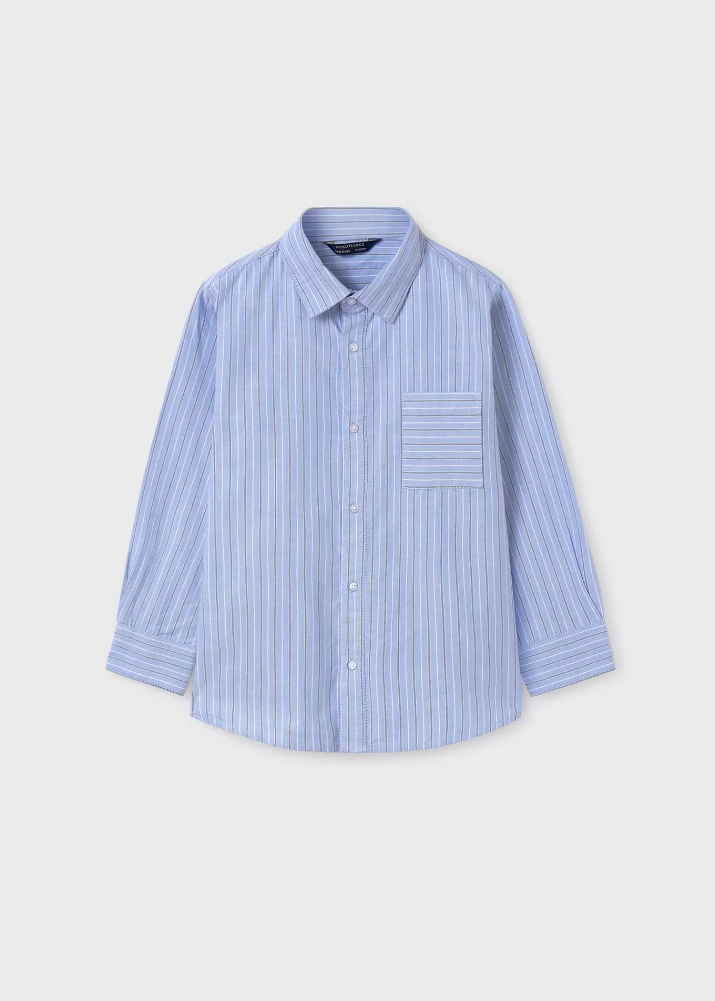 Mayoral Boy Striped Shirt Skyblue Best