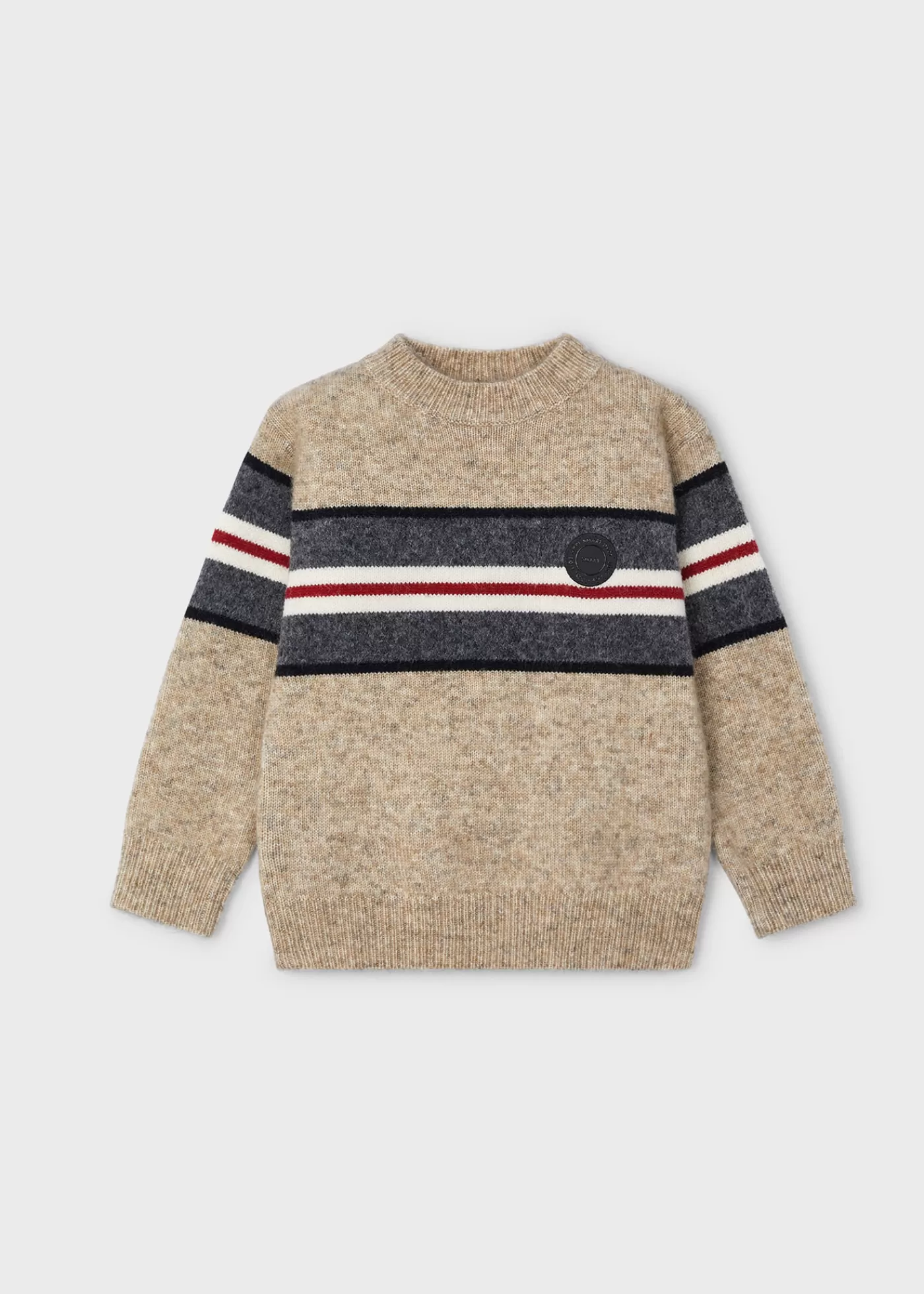 Mayoral Boy Striped Sweater Almondheather Fashion