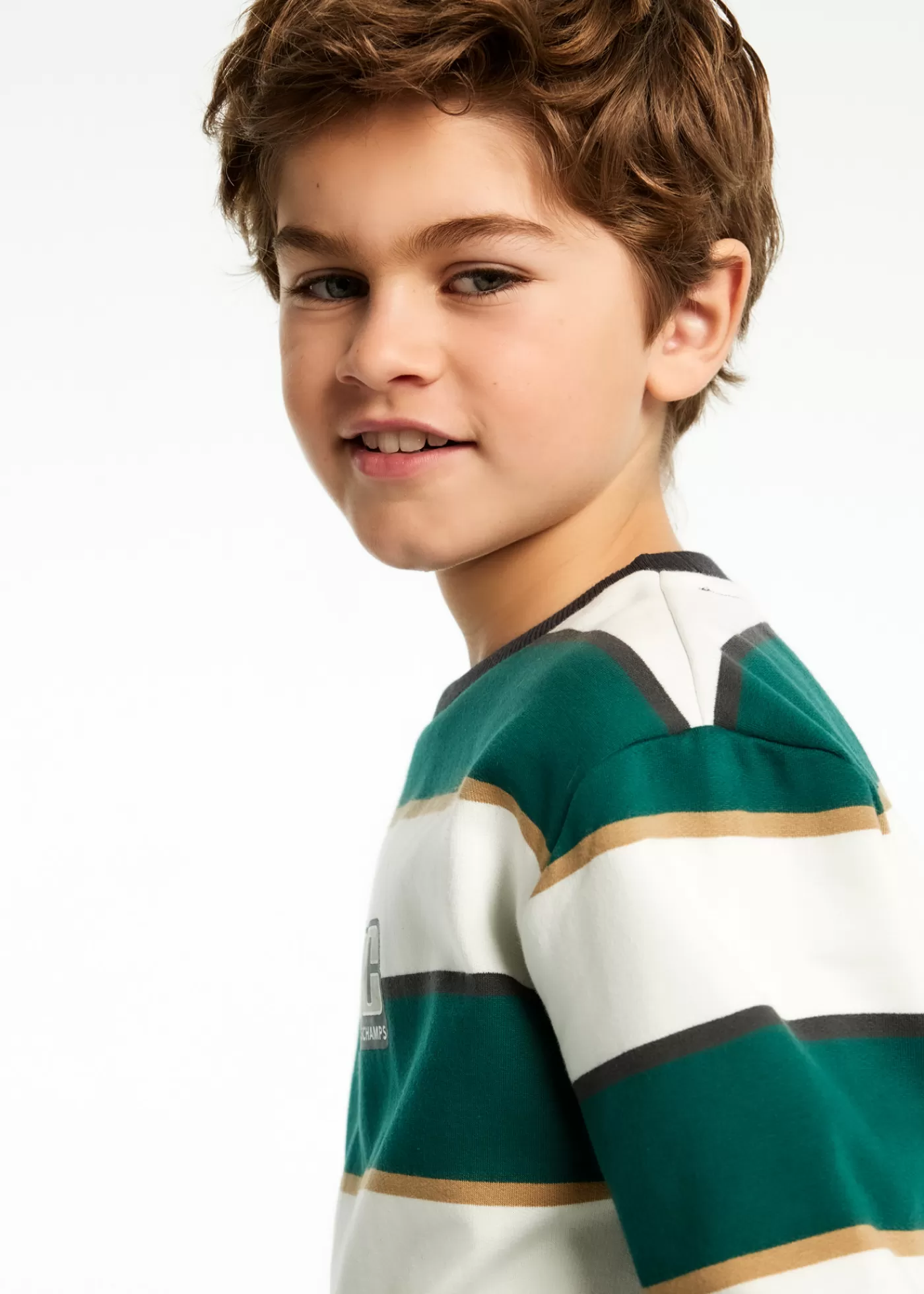 Mayoral Boy Striped Sweater Evergreen Online