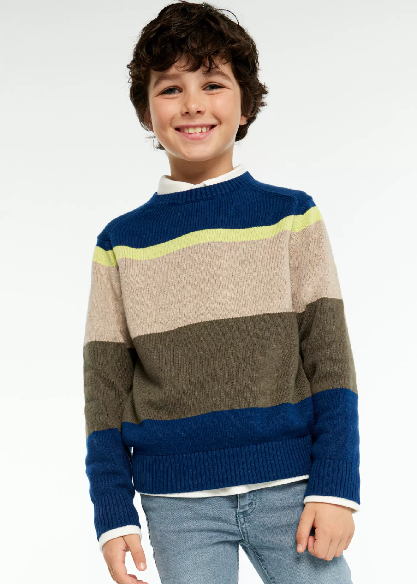 Mayoral Boy Striped Sweater Lagoon New