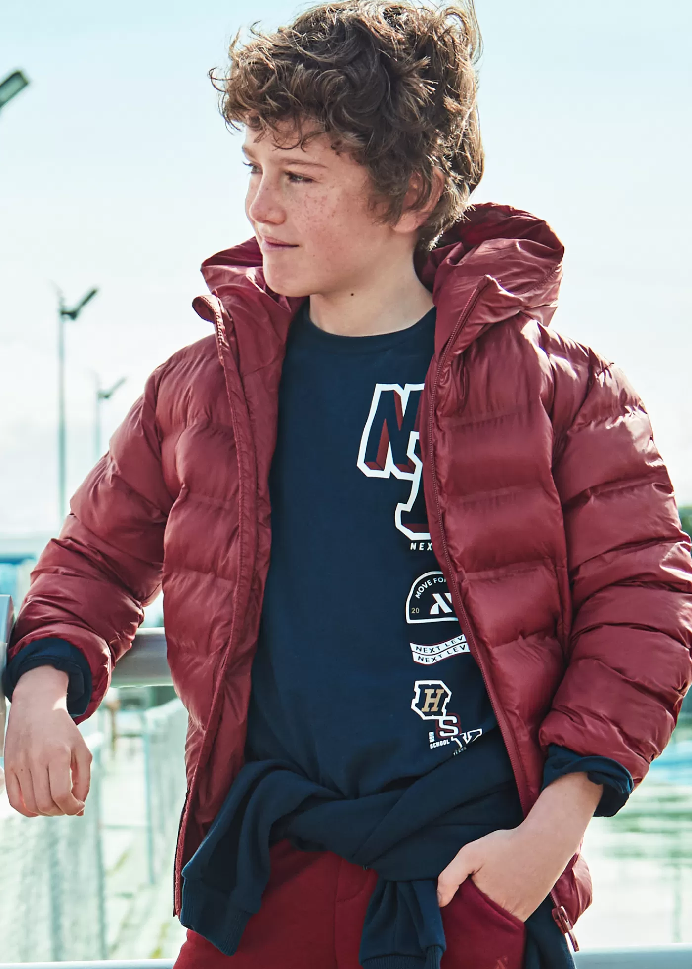Mayoral Boy Ultra Lightweight Jacket Wine Hot