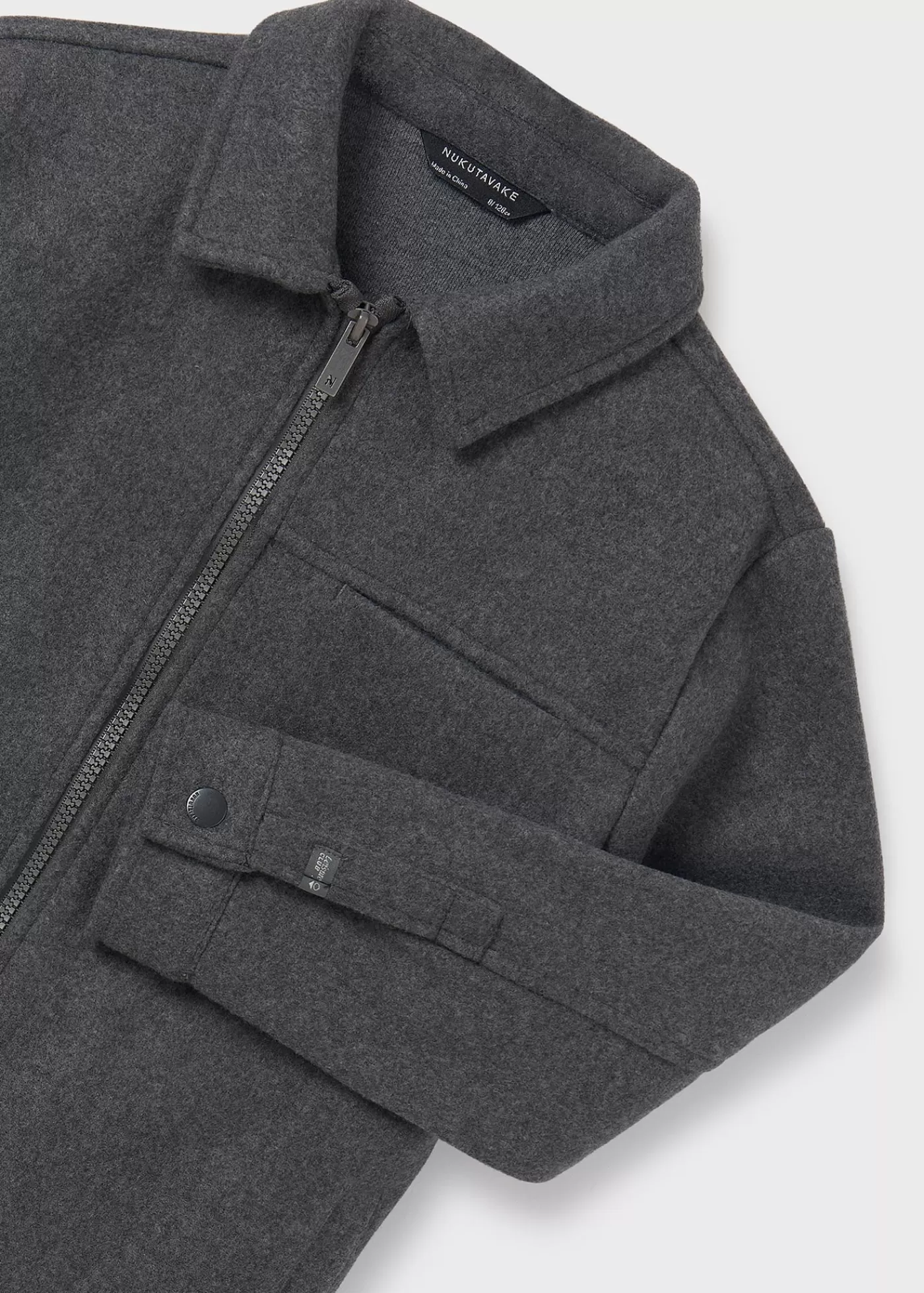 Mayoral Boy Zip Overshirt Pencilgreyheather Cheap