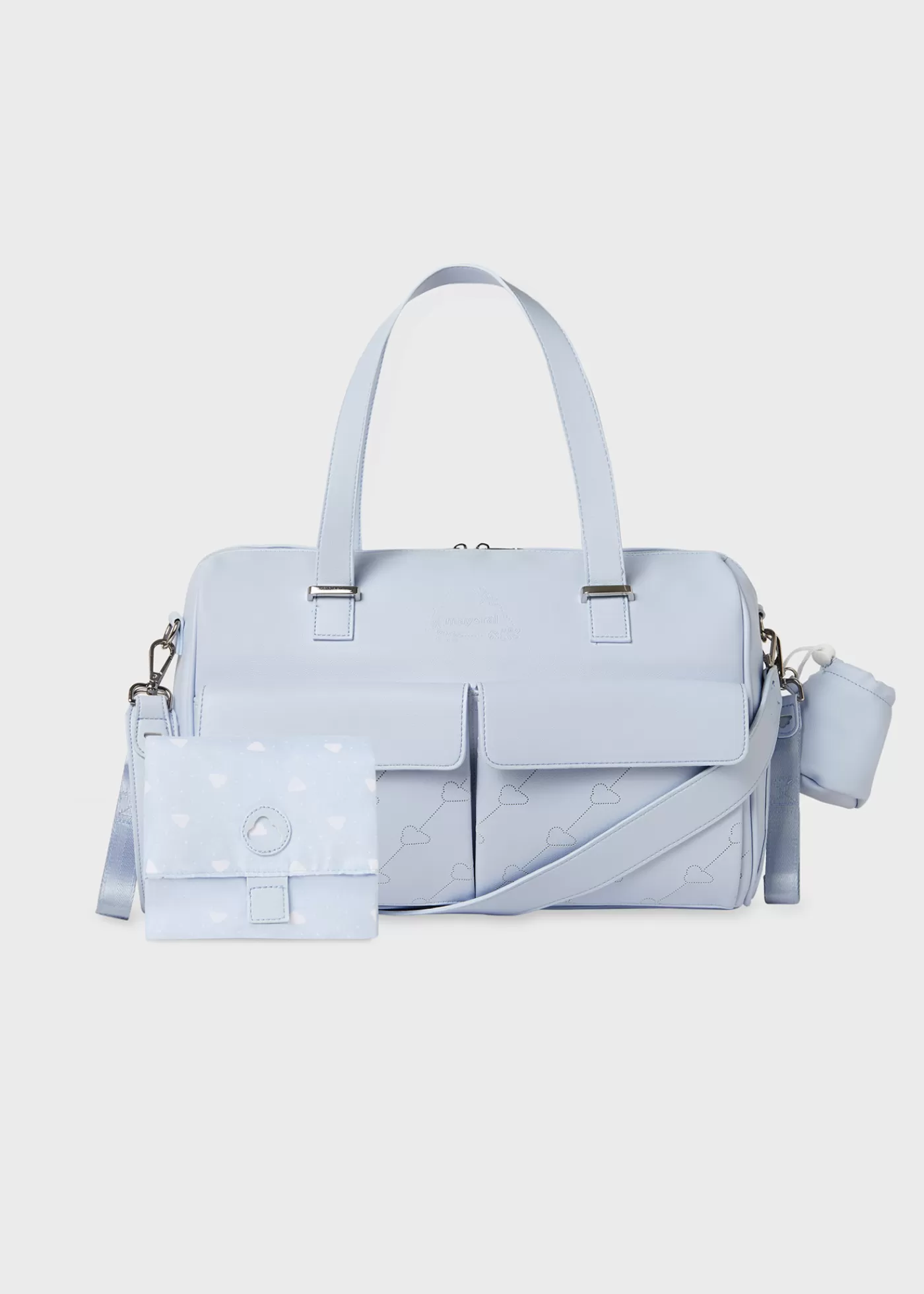 Mayoral Diaper Bag with Double Pocket and Accessories Babyblue Cheap