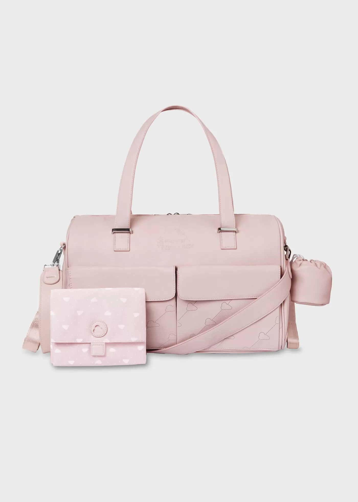 Mayoral Diaper Bag with Double Pocket and Accessories Pink Cheap