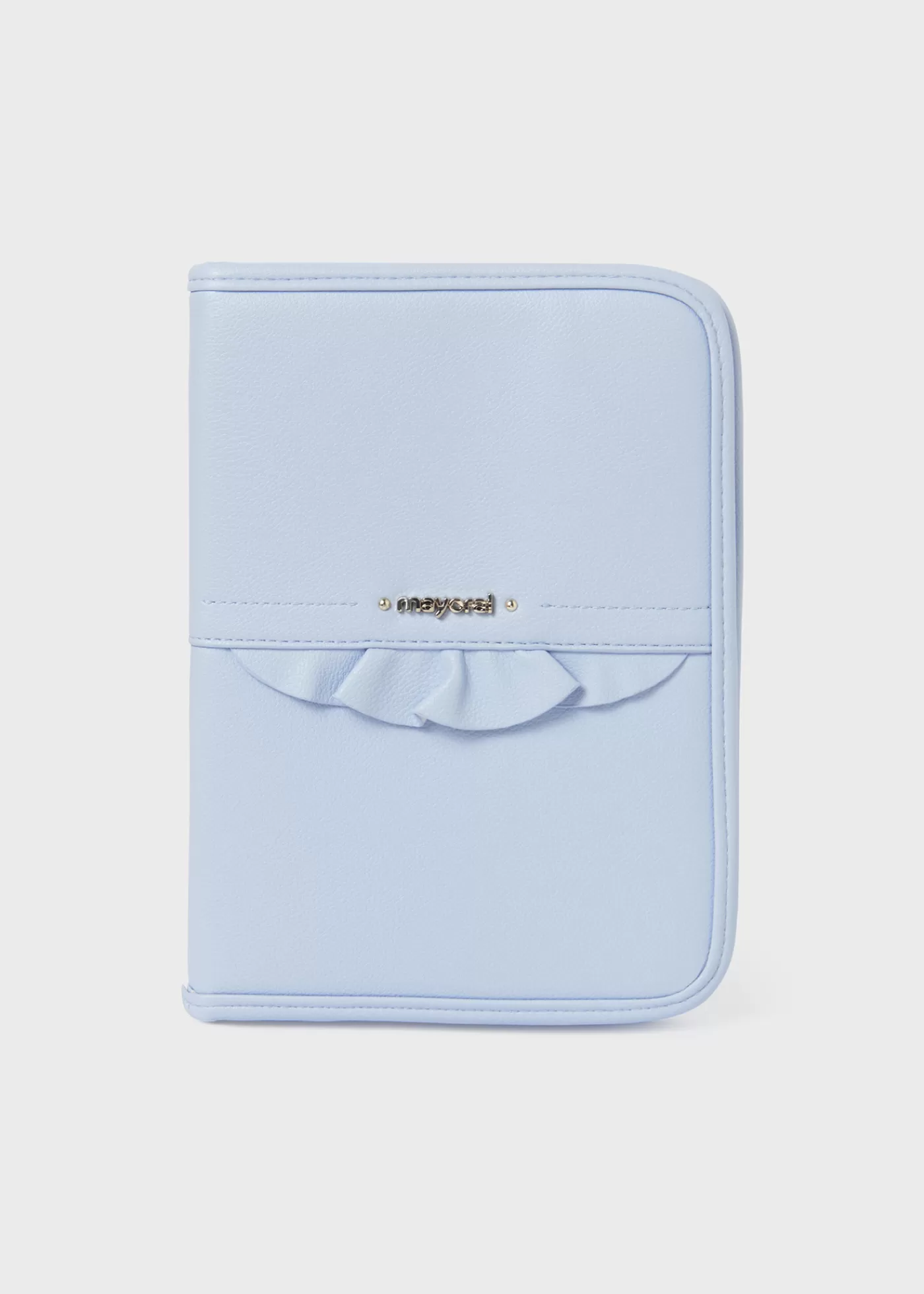 Mayoral Document Holder Ruffled Detail Babyblue Fashion