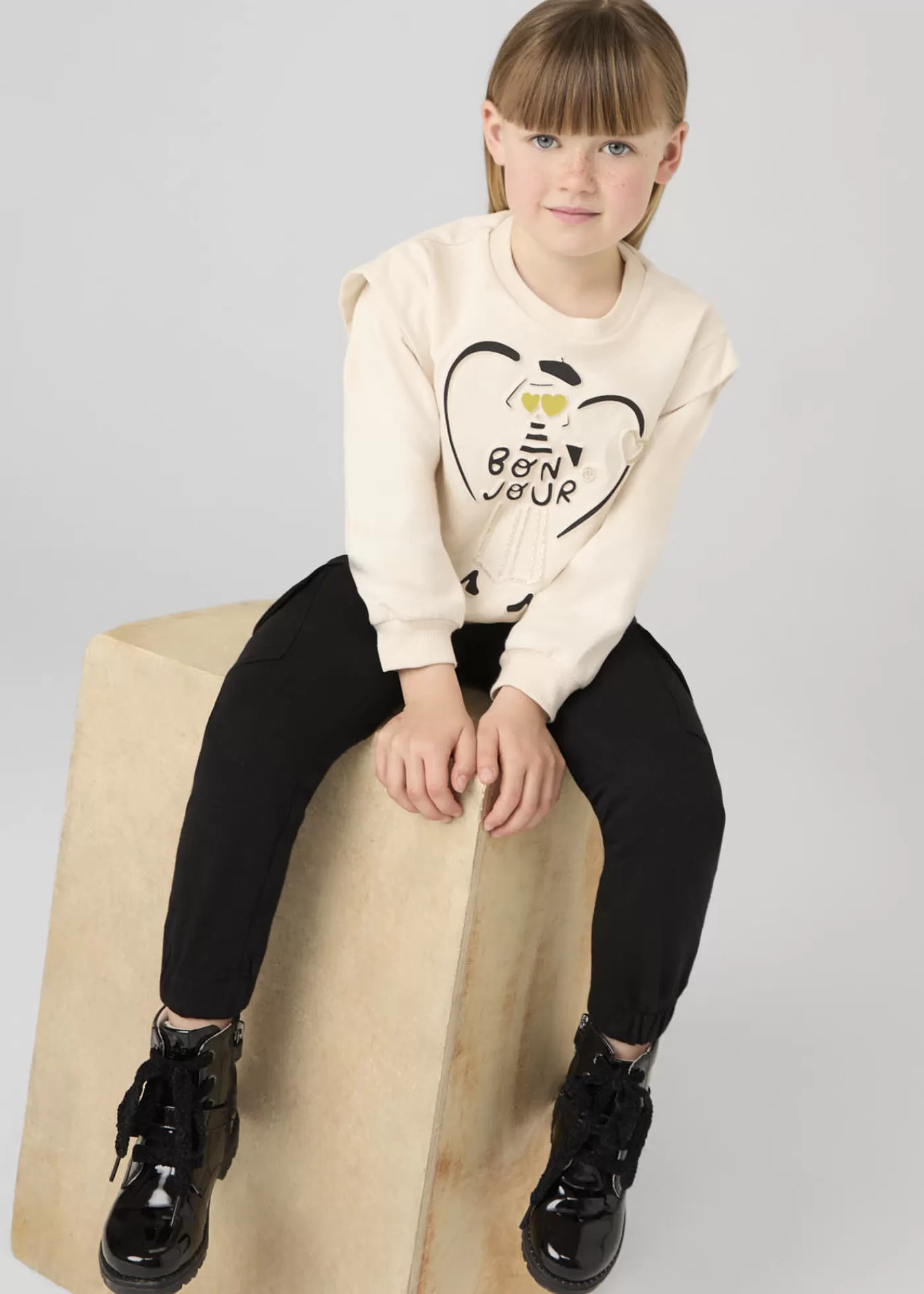 Mayoral Girl 2 Piece Heart Tracksuit Black Sale