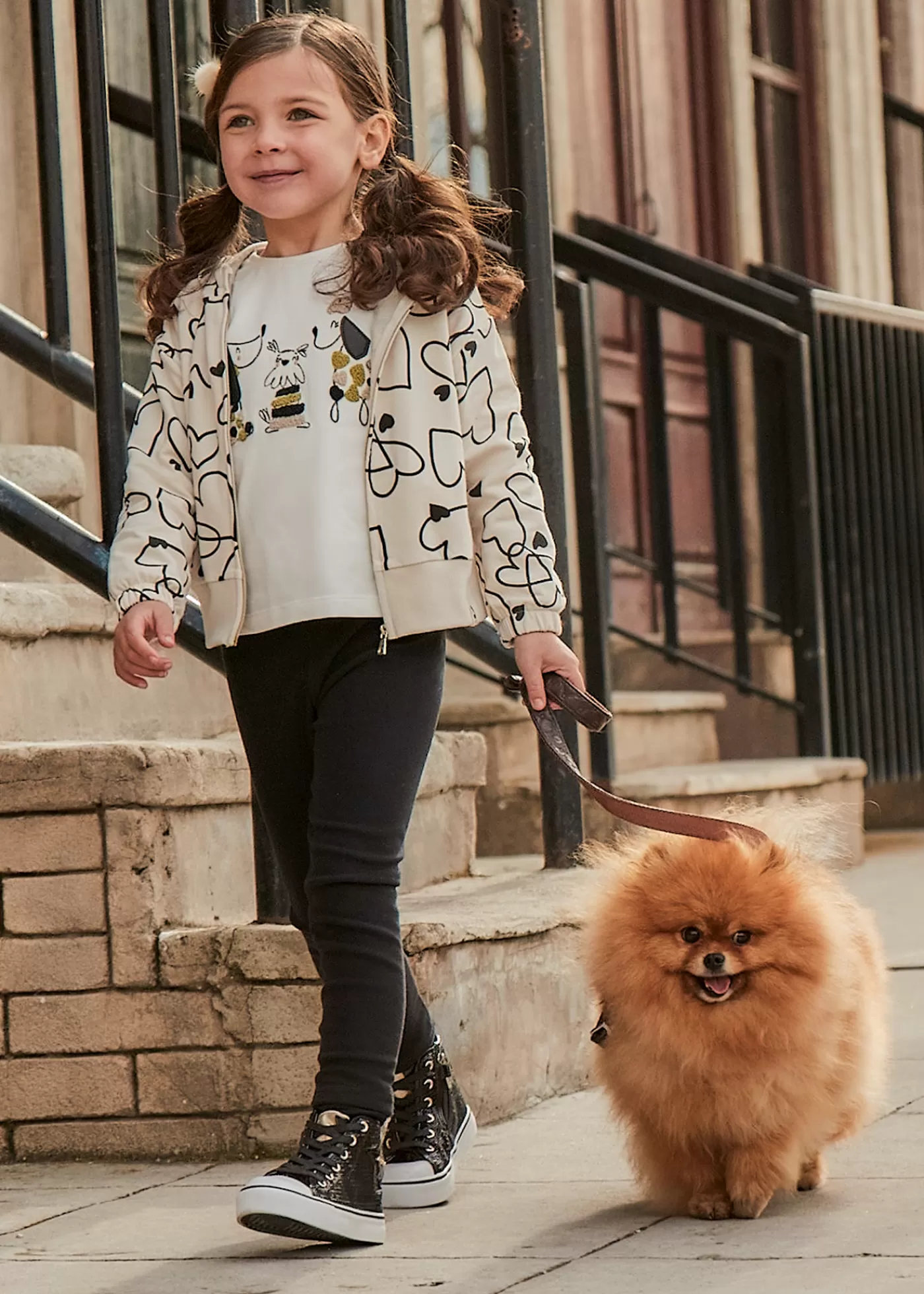 Mayoral Girl 3 Piece Heart Tracksuit Chickpea Online