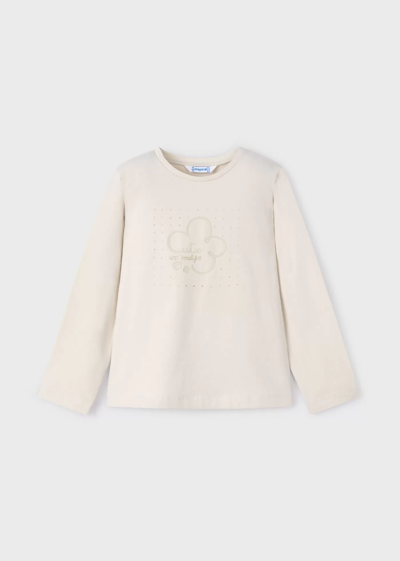 Mayoral Girl Basic Flower T-Shirt Chickpea New