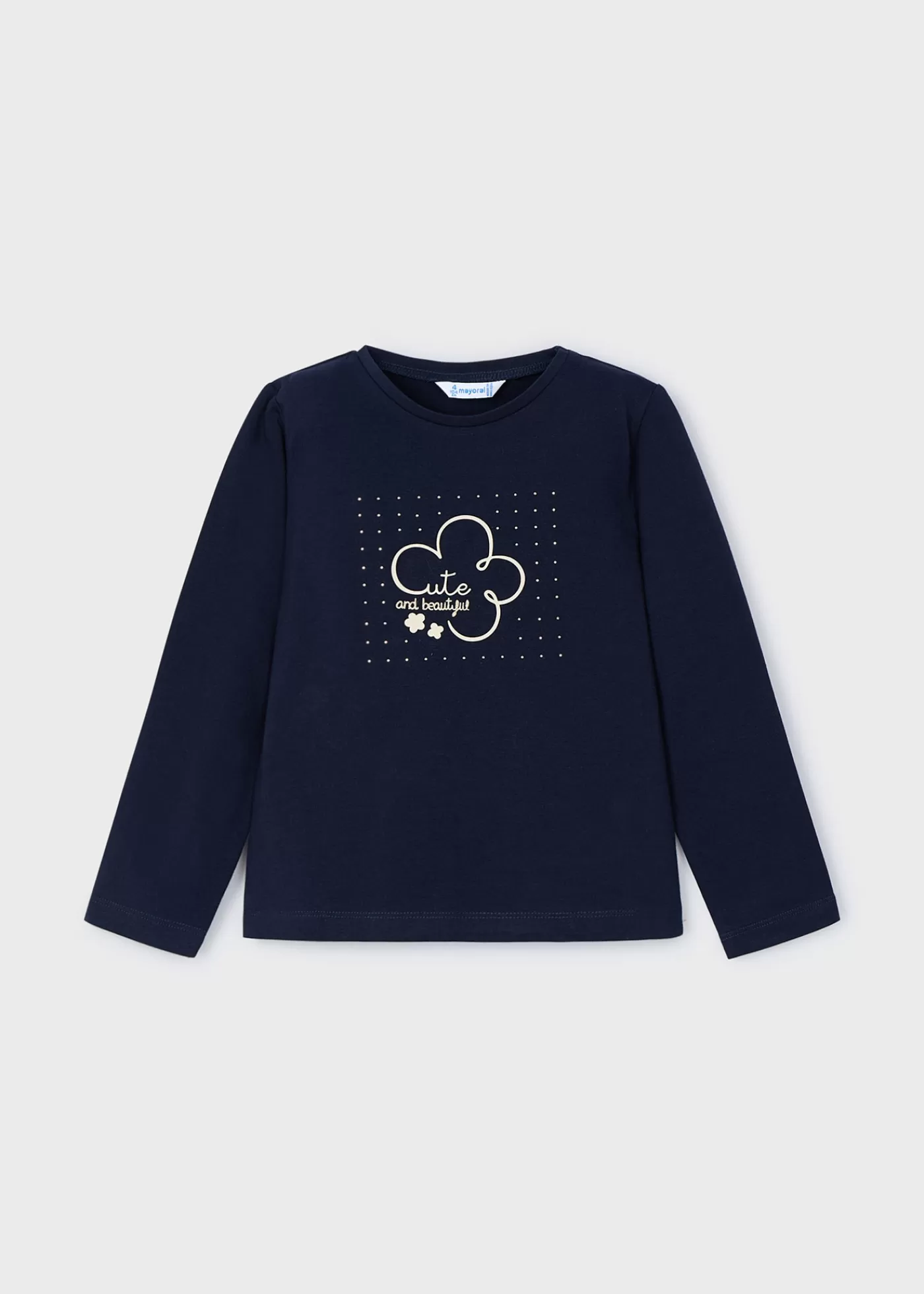 Mayoral Girl Basic Flower T-Shirt Night Flash Sale