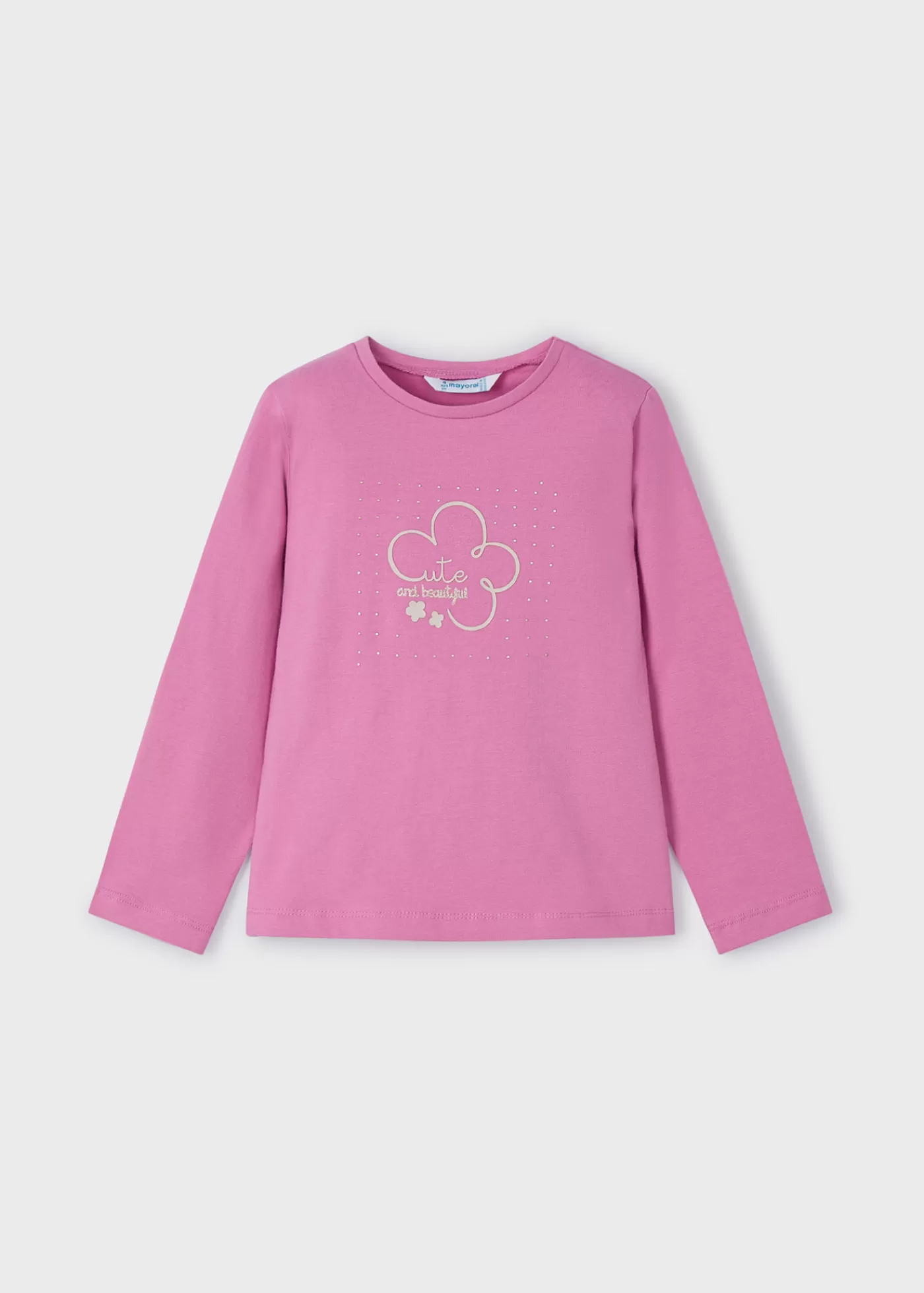 Mayoral Girl Basic Flower T-Shirt Camellia Hot