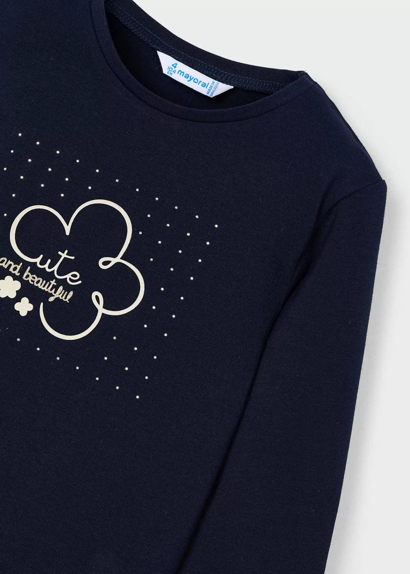 Mayoral Girl Basic Flower T-Shirt Night Flash Sale