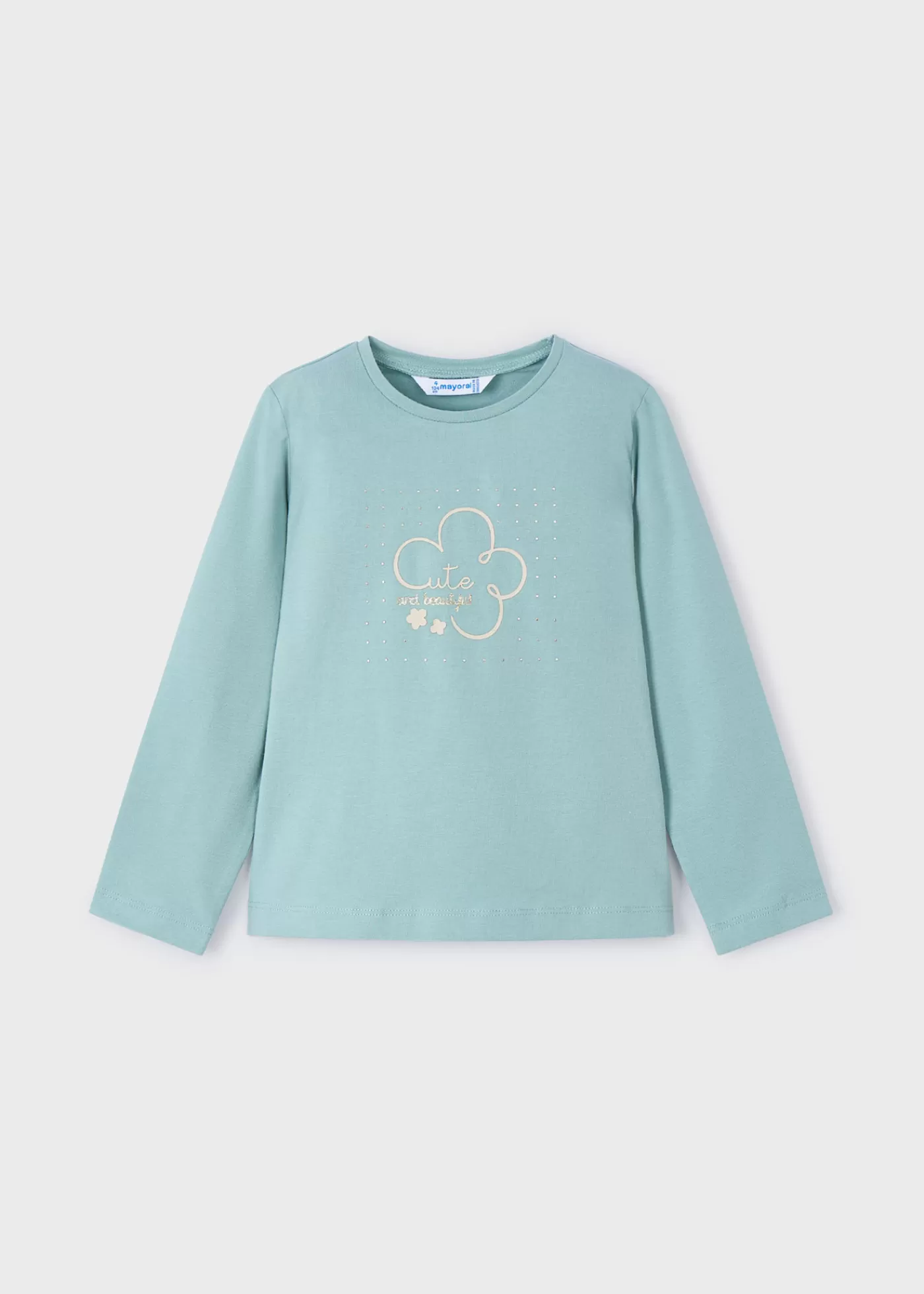 Mayoral Girl Basic Flower T-Shirt Jade New