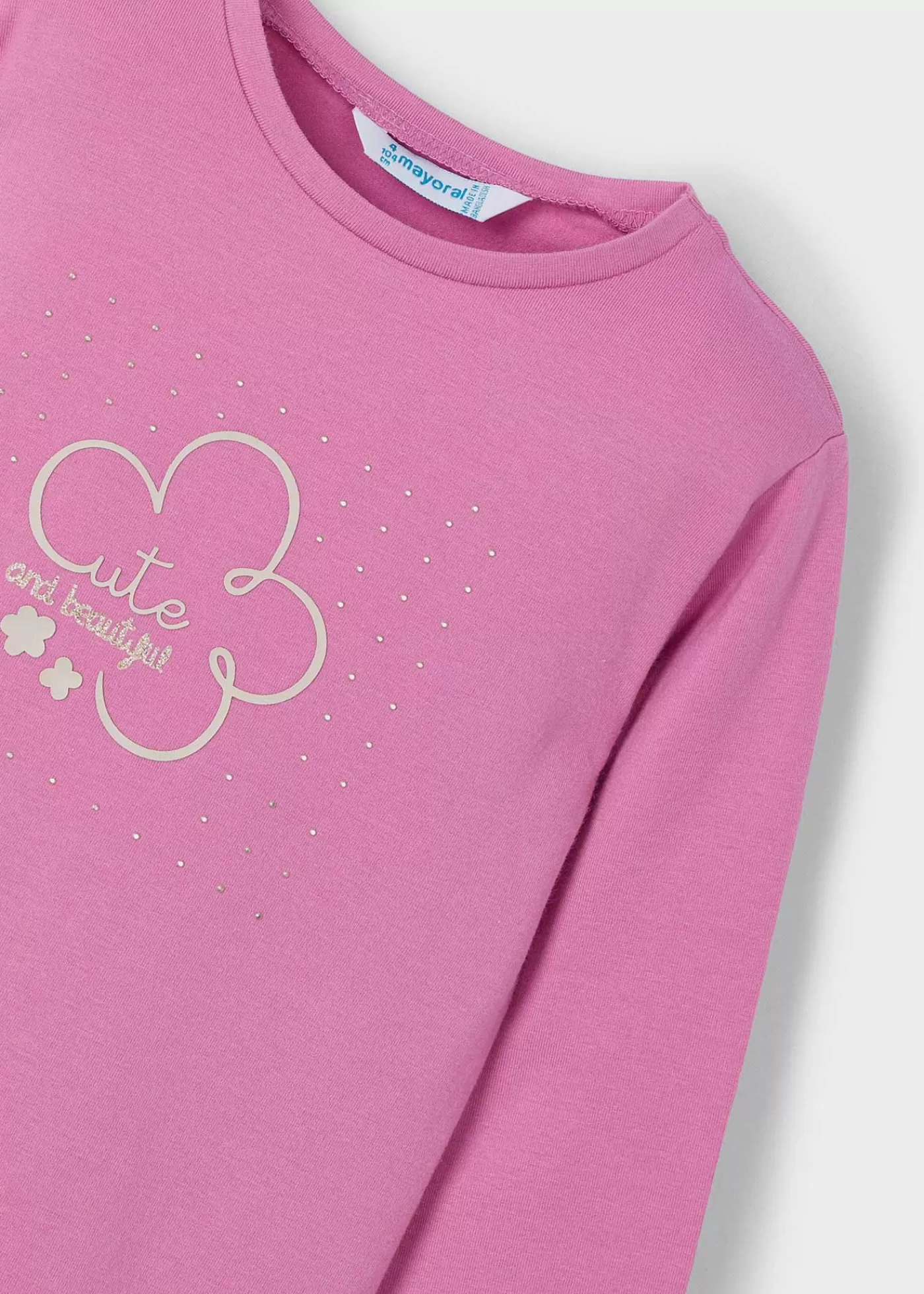 Mayoral Girl Basic Flower T-Shirt Camellia Hot
