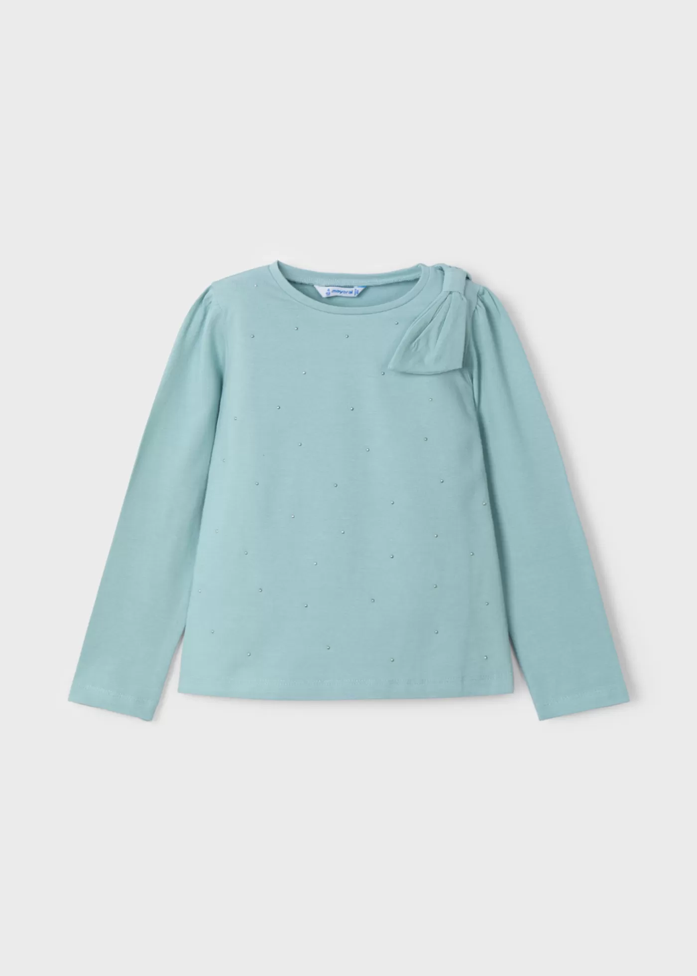 Mayoral Girl Bow T-Shirt Jade Cheap