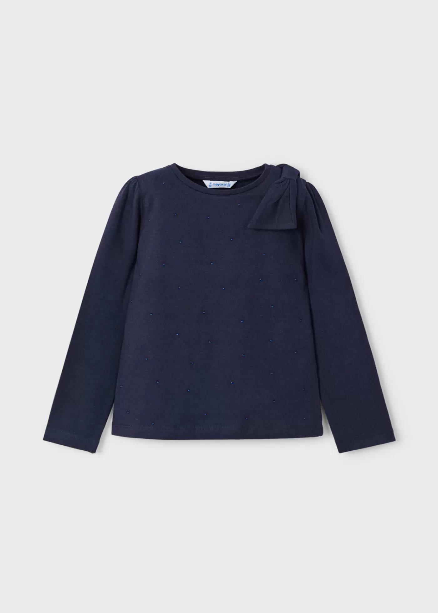 Mayoral Girl Bow T-Shirt Navyblue Flash Sale