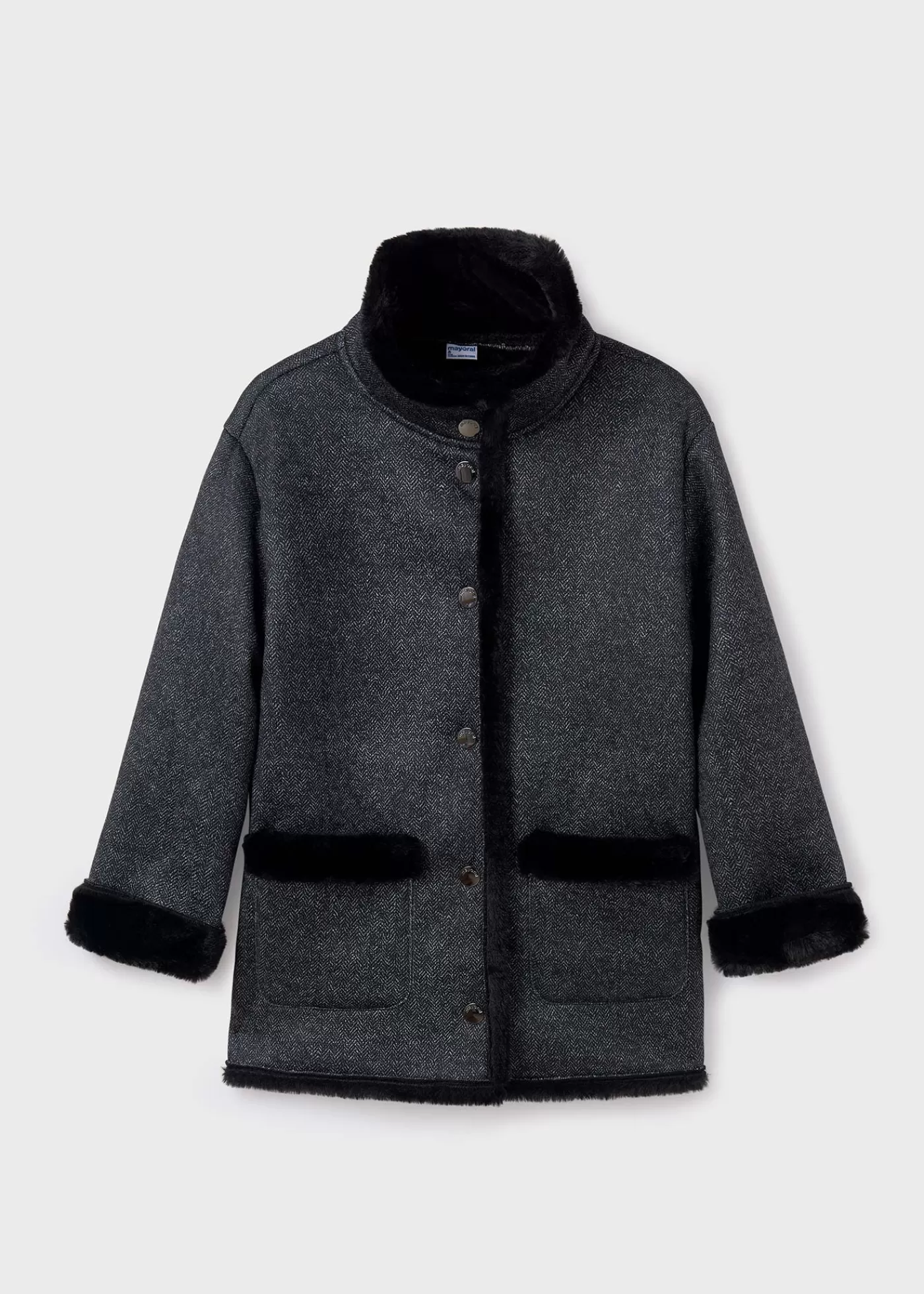 Mayoral Girl Double Face Coat Black Online
