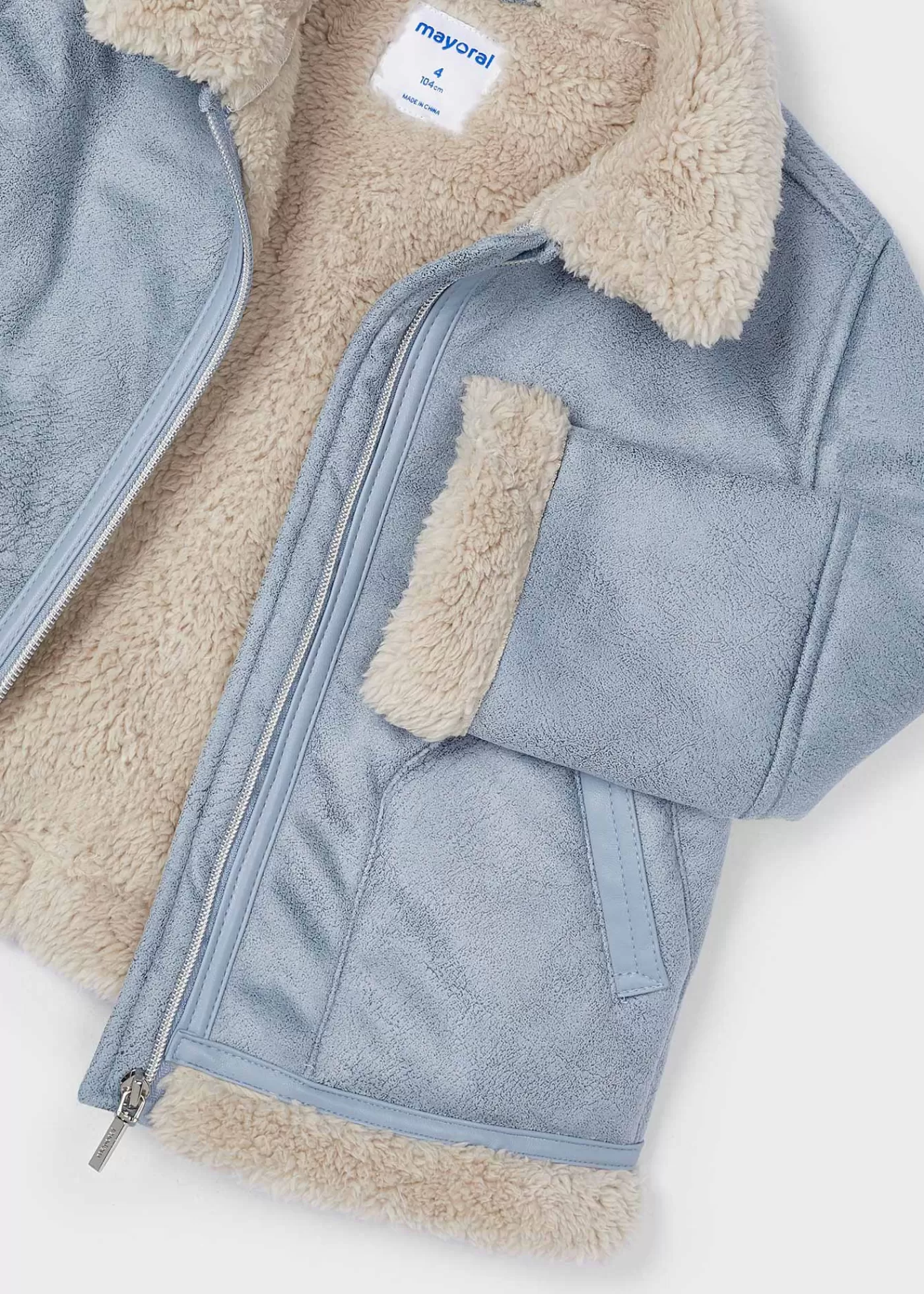 Mayoral Girl Double Faced Jacket Skyblue Best Sale