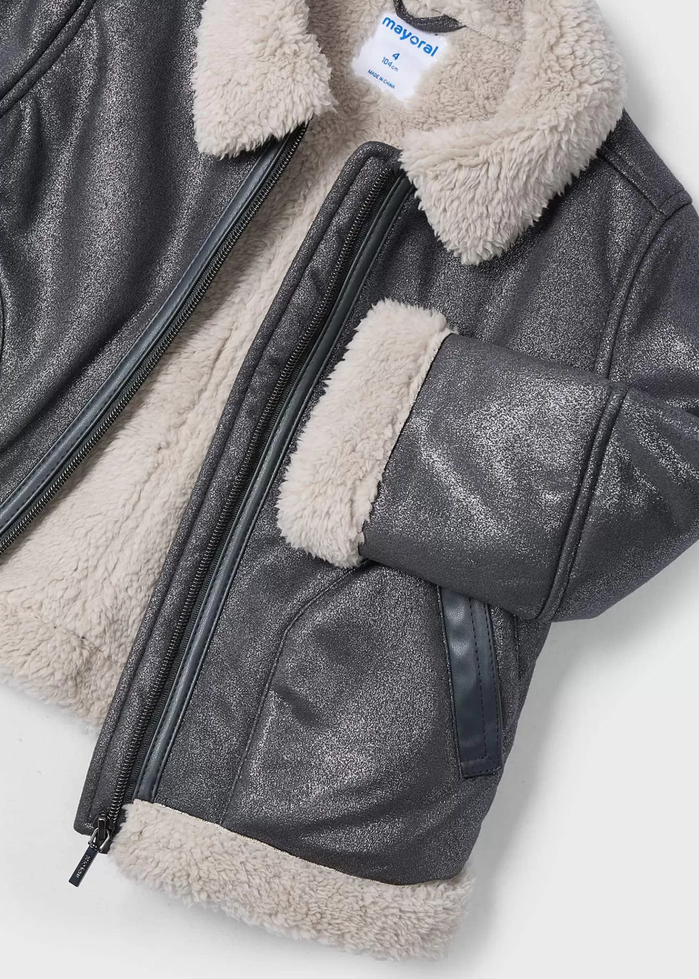 Mayoral Girl Double Faced Jacket Charcoalgrey Store