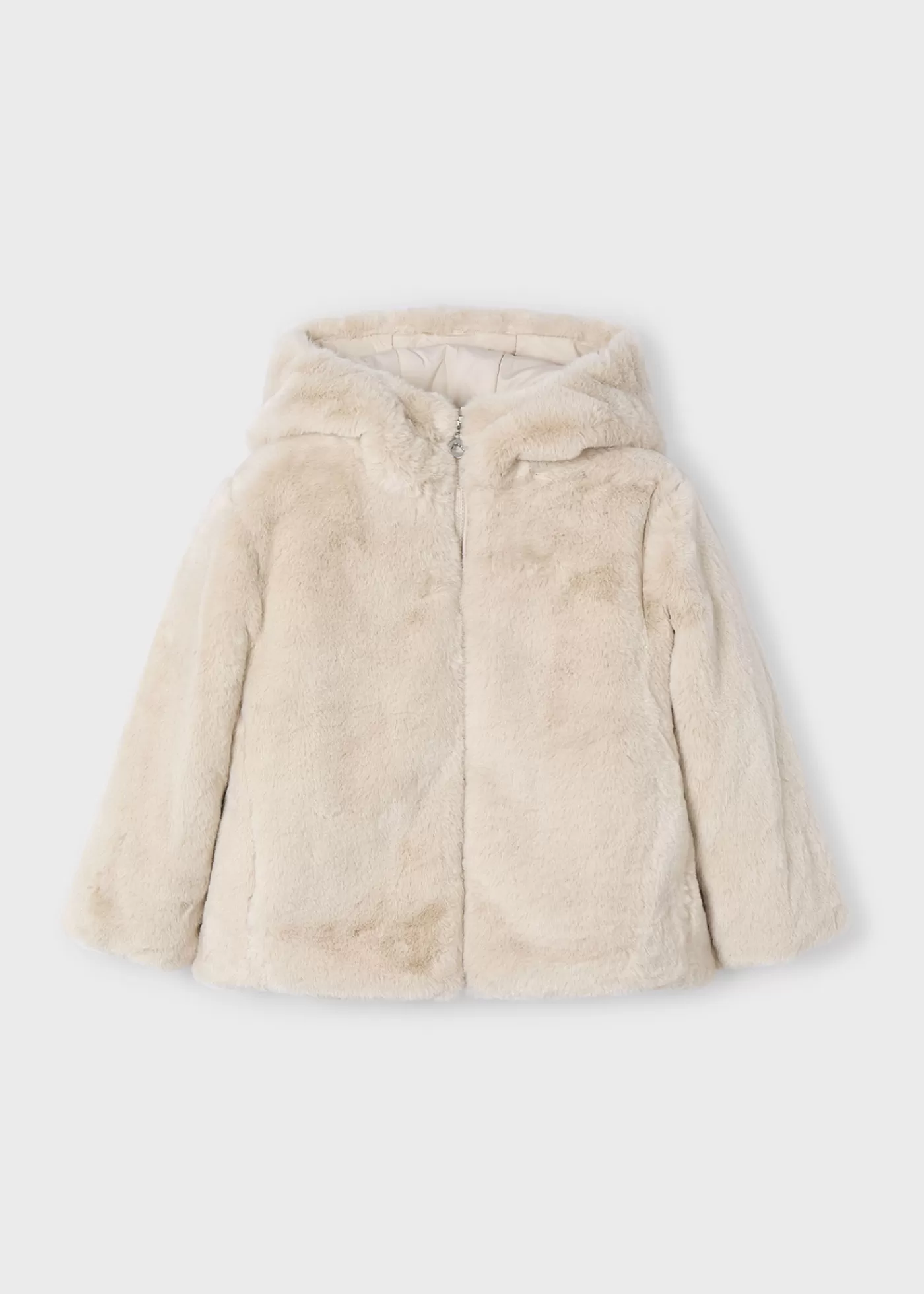 Mayoral Girl Faux Fur Coat Sand New