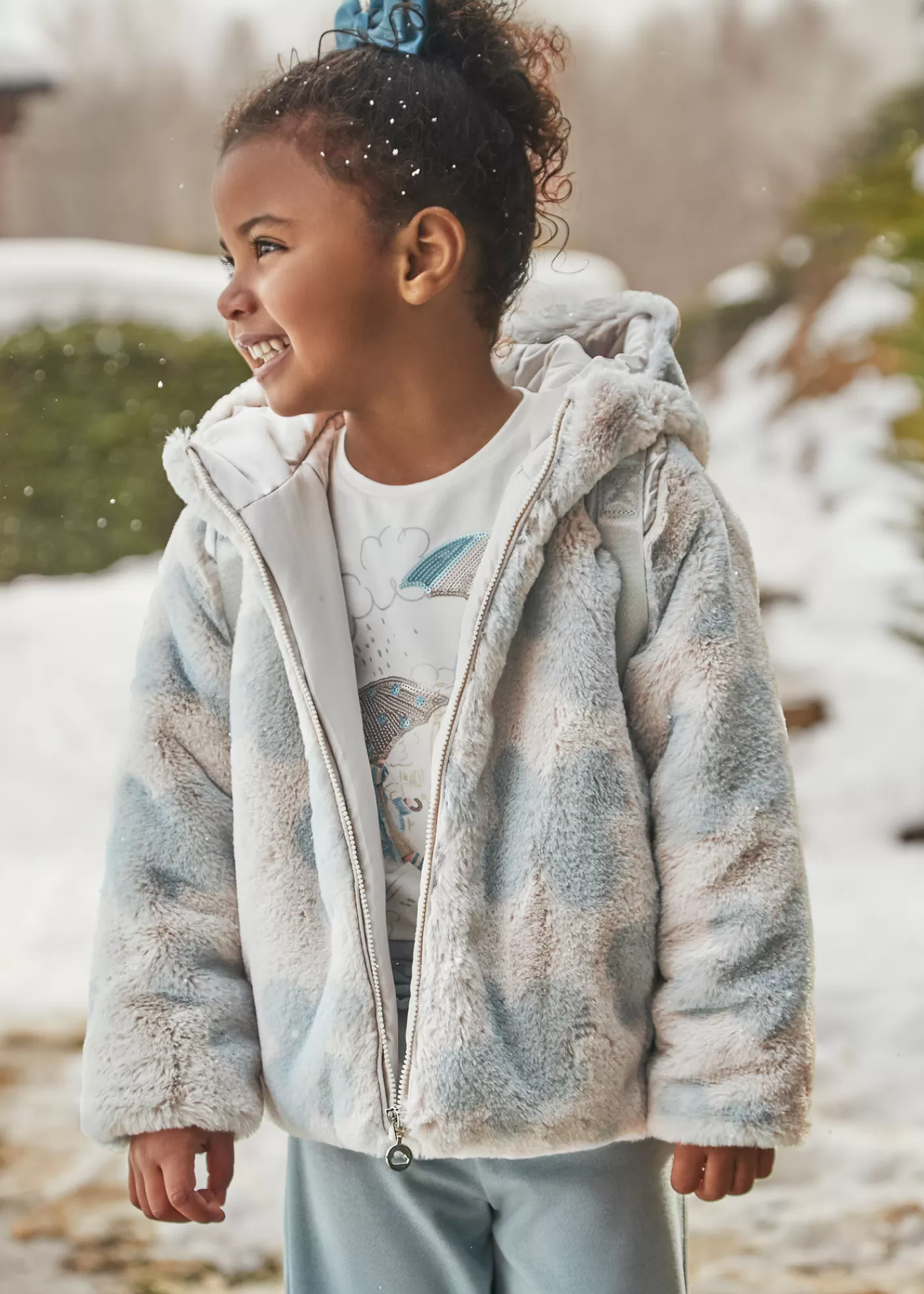 Mayoral Girl Faux Fur Coat Alpaca Shop