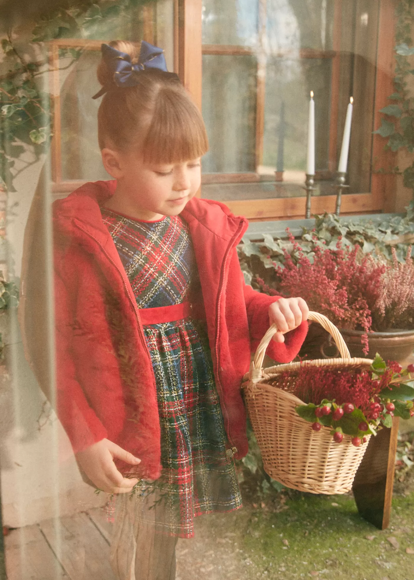 Mayoral Girl Faux Fur Coat Cherry Outlet