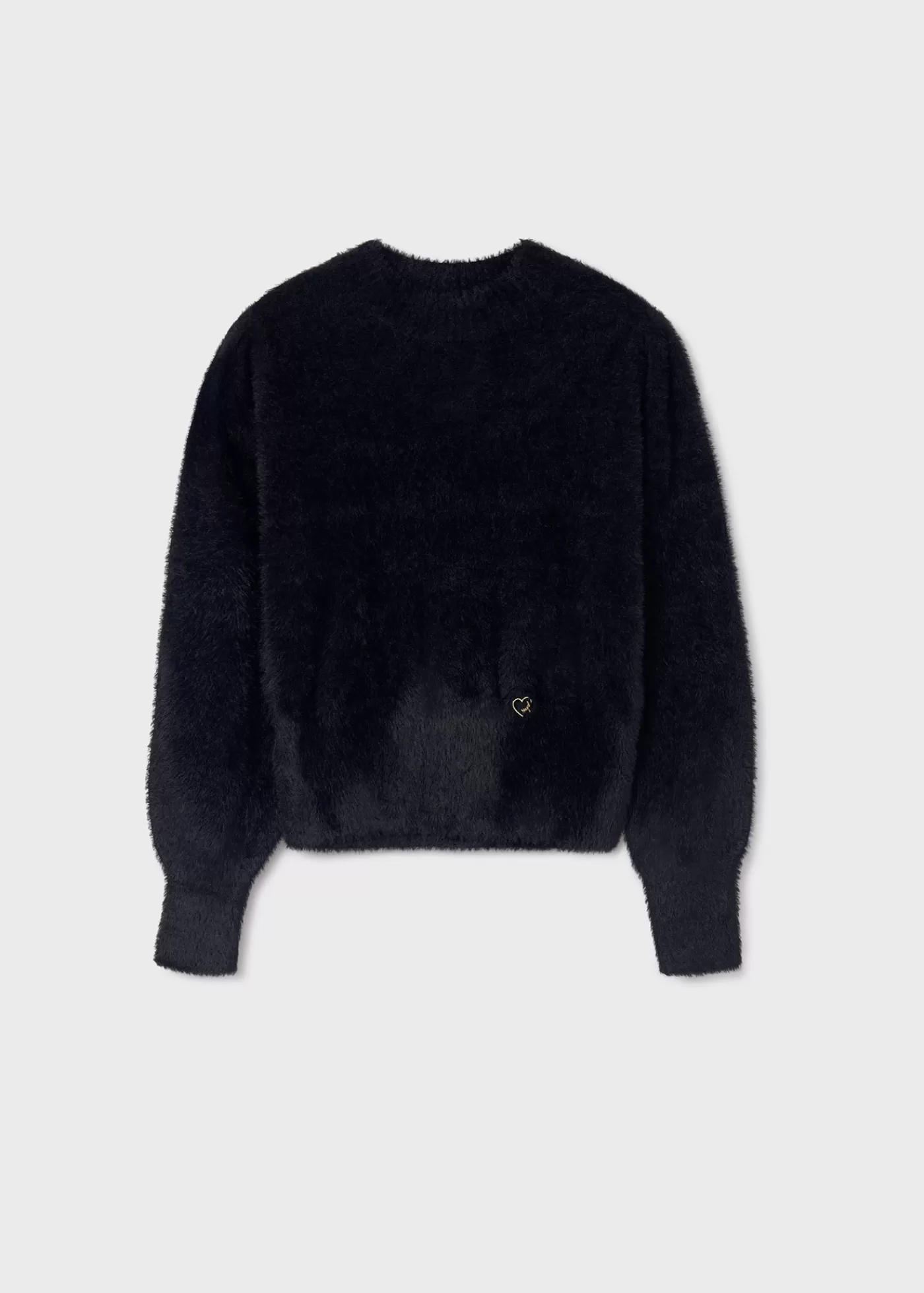 Mayoral Girl Faux Fur Sweater Black Cheap