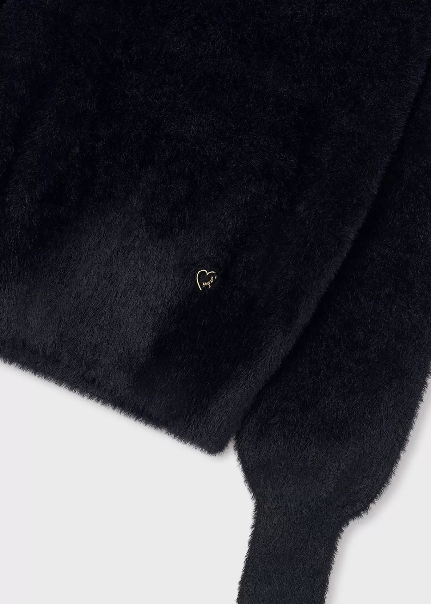 Mayoral Girl Faux Fur Sweater Black Cheap