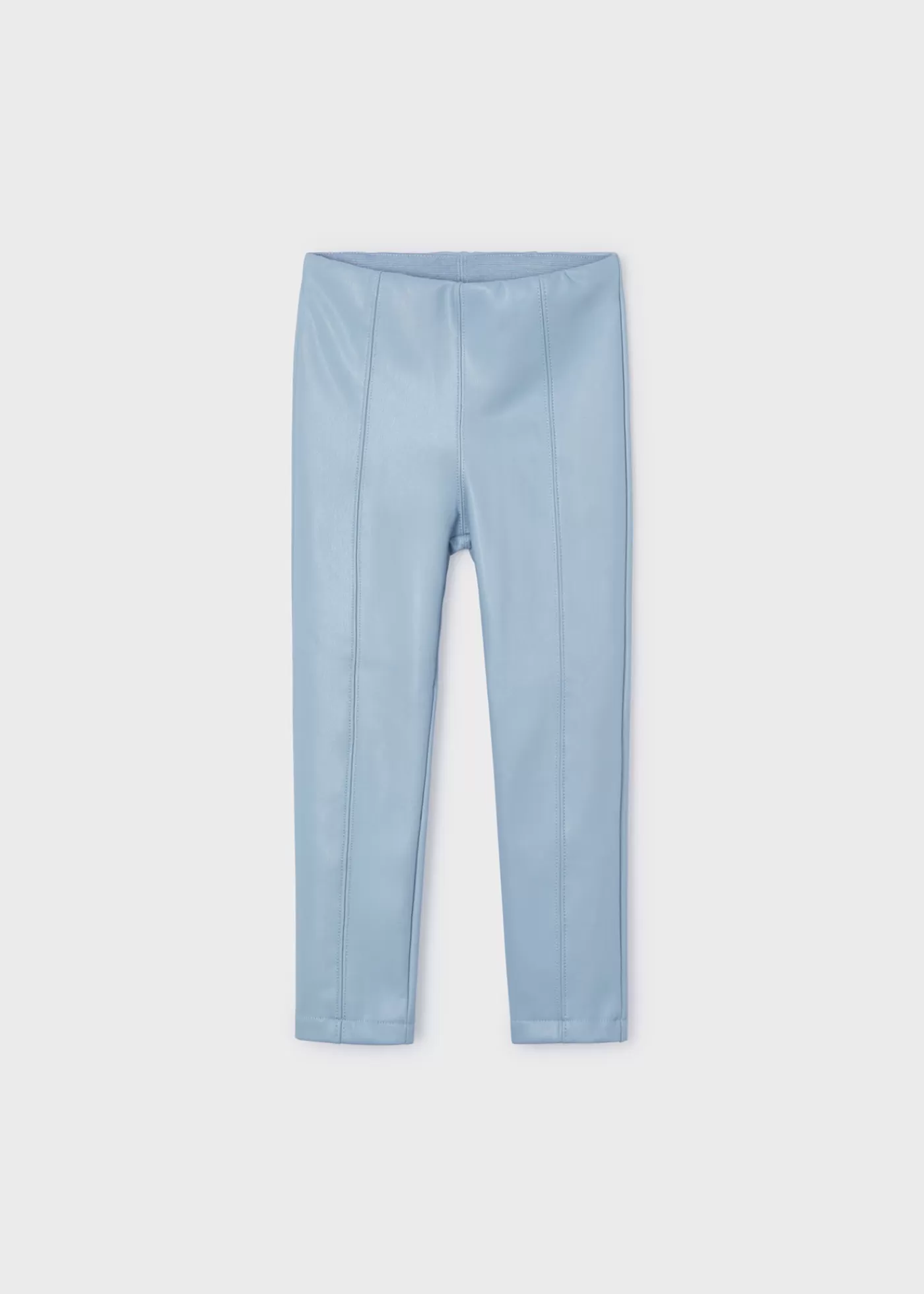 Mayoral Girl Faux Leather Leggings Skyblue Discount