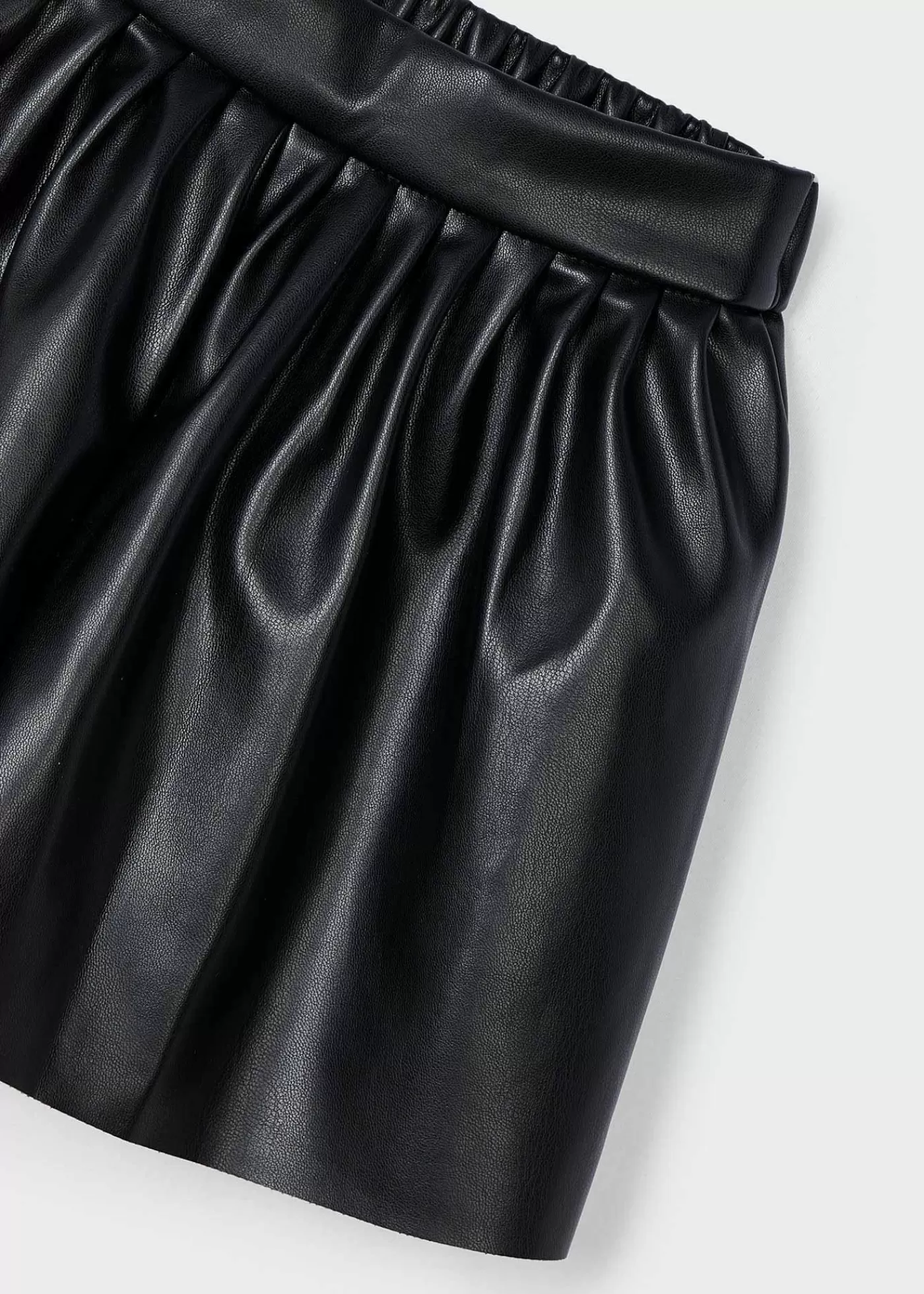 Mayoral Girl Faux Leather Shorts Black Best Sale